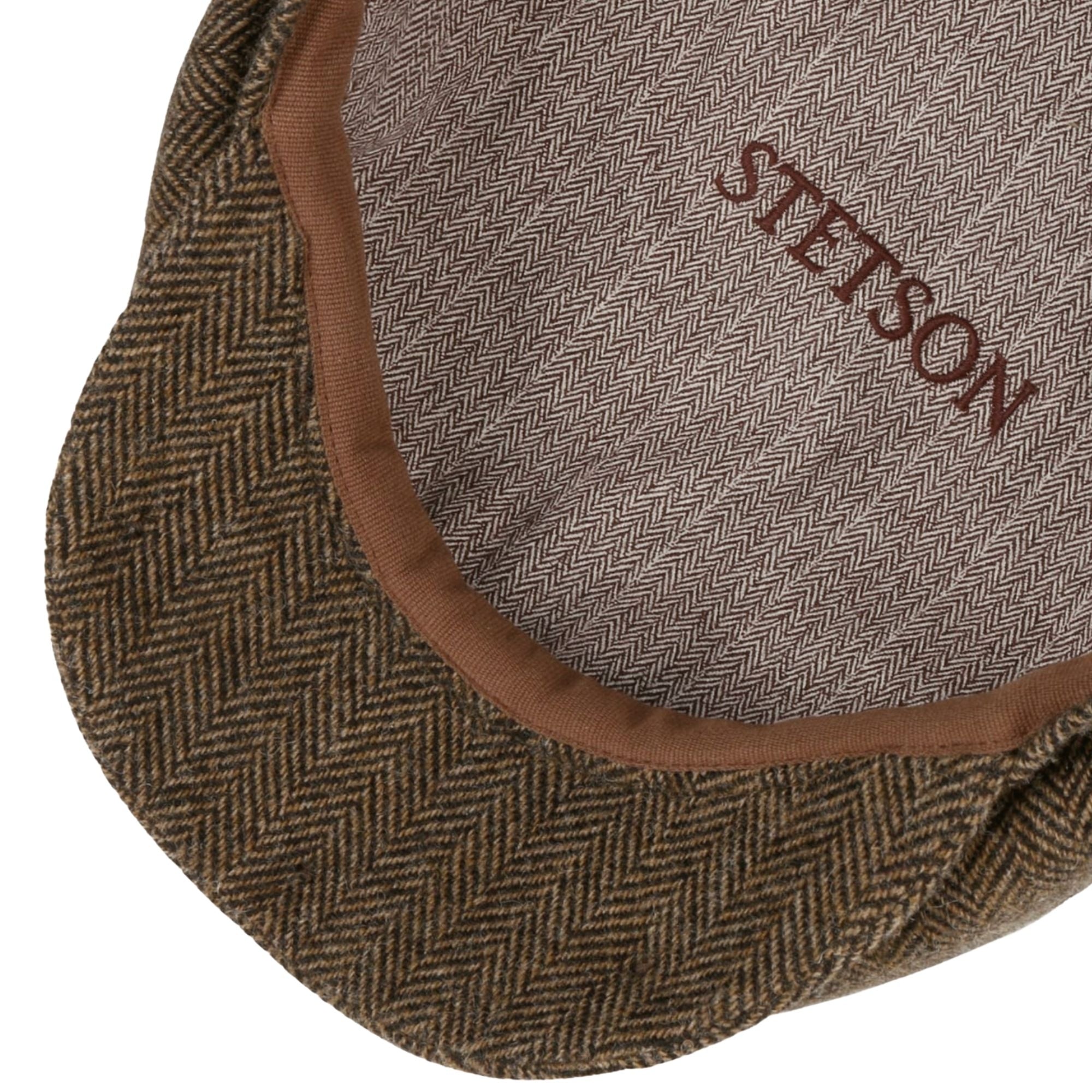 Stetson Hats Hatteras Classic Wool Flat Cap - Brown