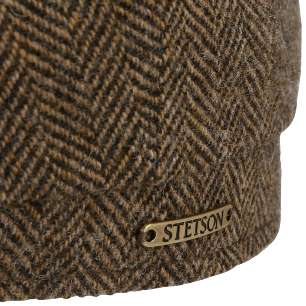 Stetson Hats Hatteras Classic Wool Flat Cap - Brown