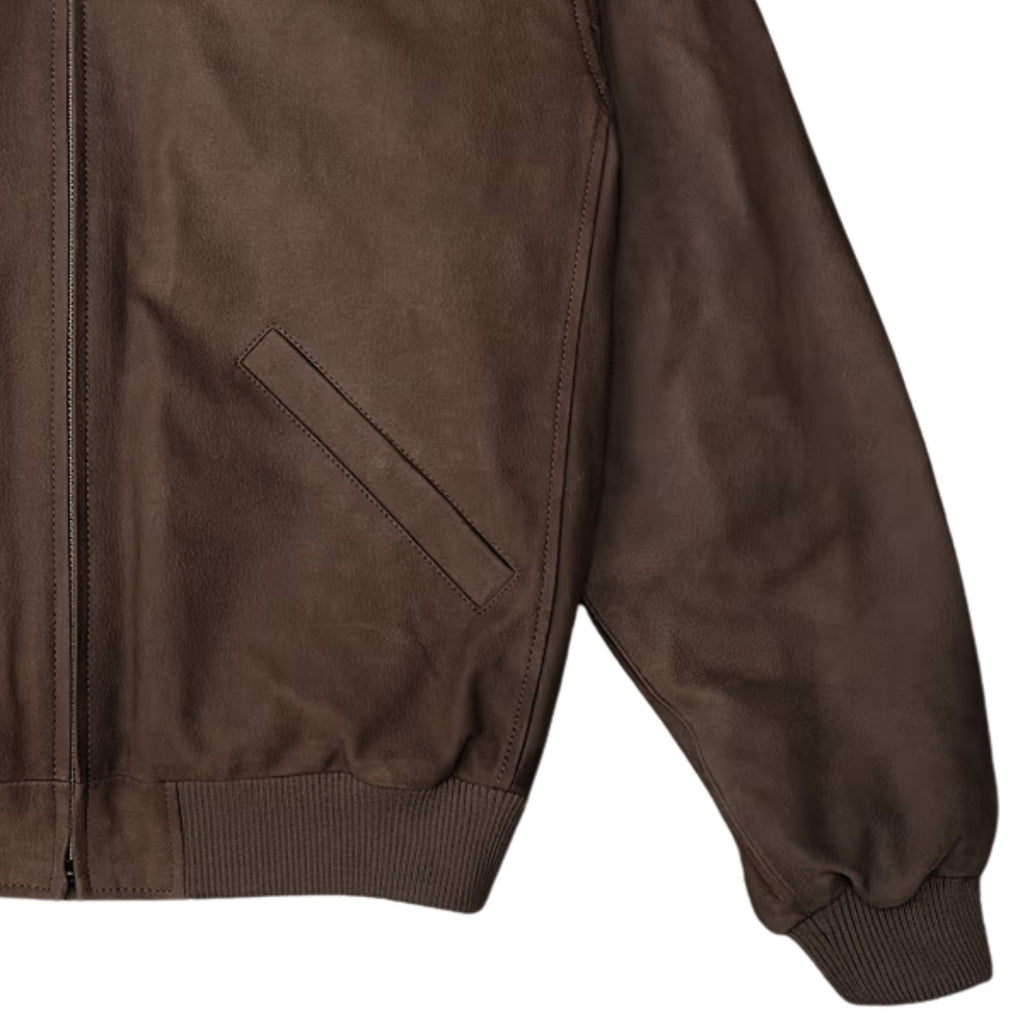Re-issue Leather Bomber - Brown