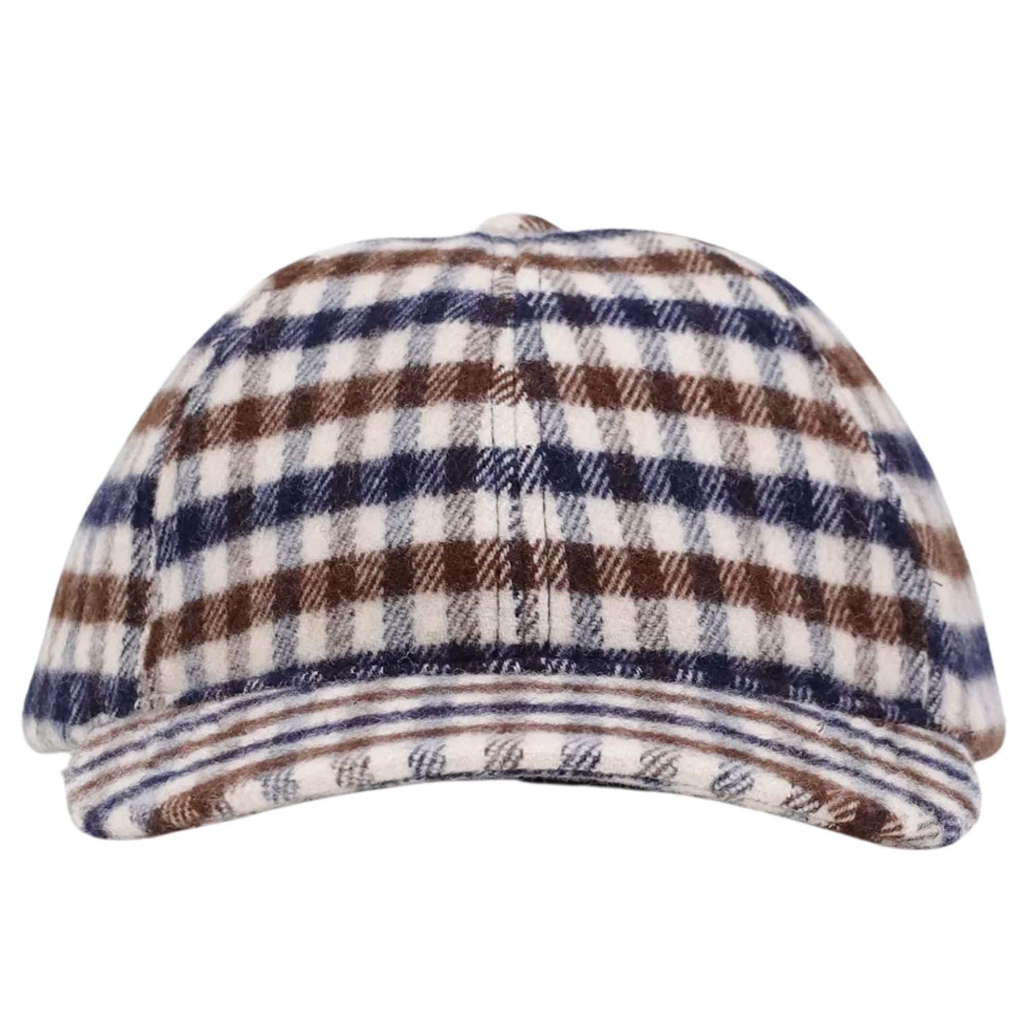 Aquascutum Wool Club Check Baseball Cap - House Check