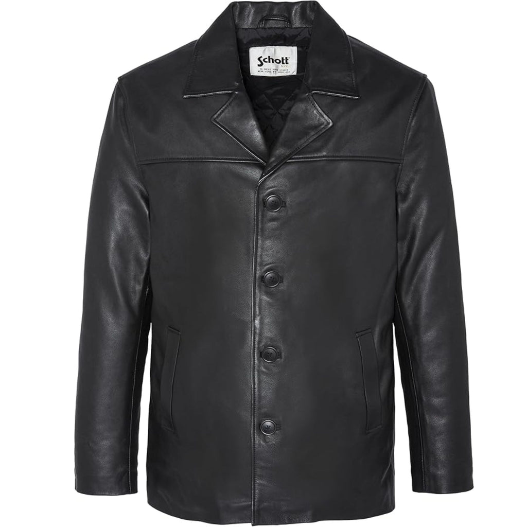 Schott NYC Maine 2 Leather Jacket - Black