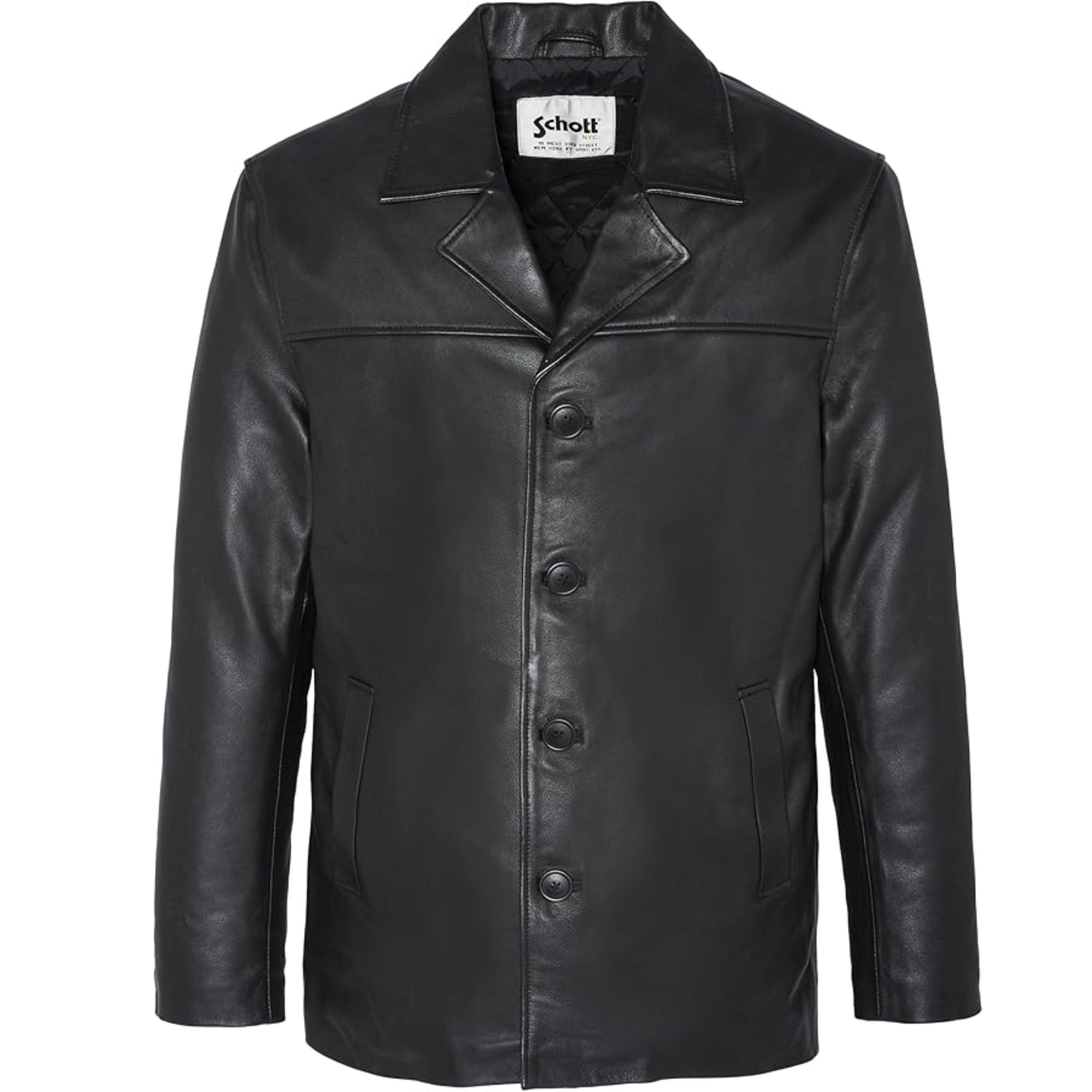 Schott NYC Maine 2 Leather Jacket - Black