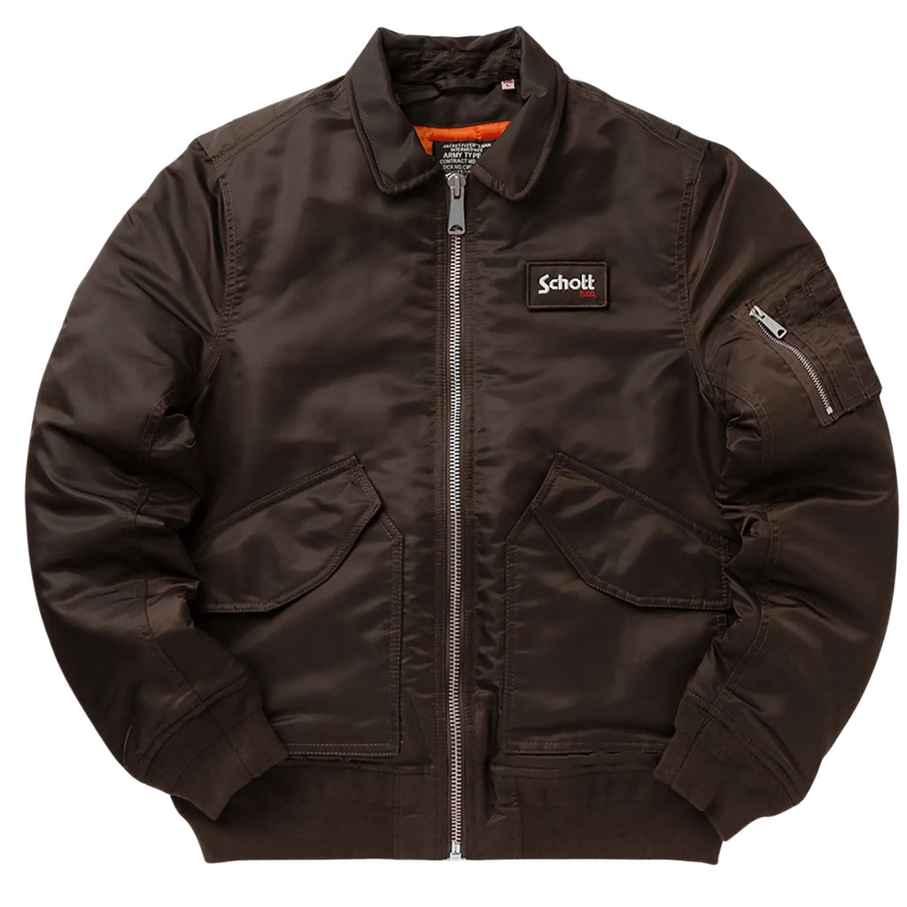Schott NYC CWU Bomber Jacket - Brown