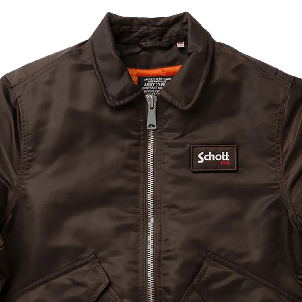 Schott NYC CWU Bomber Jacket - Brown