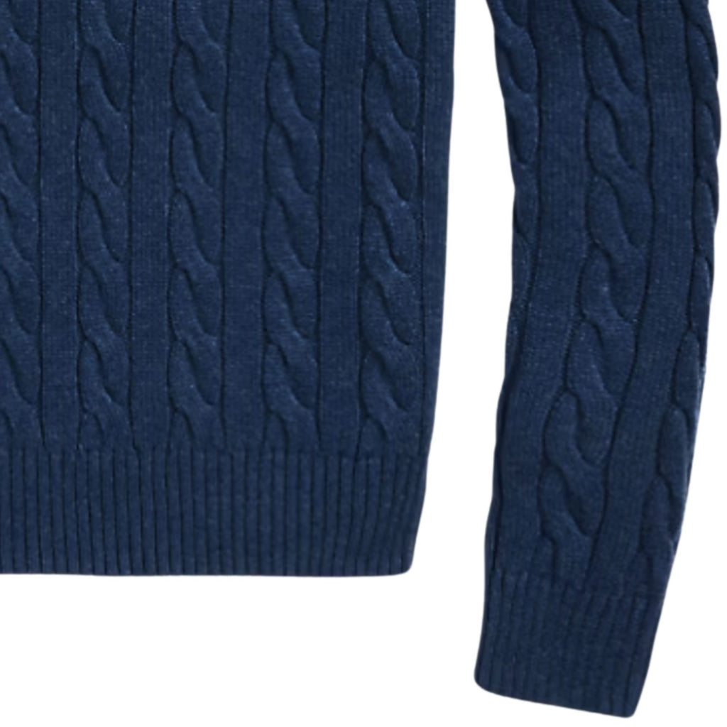 Polo Ralph Lauren Cable-Knit Quarter-Zip Jumper - Blue