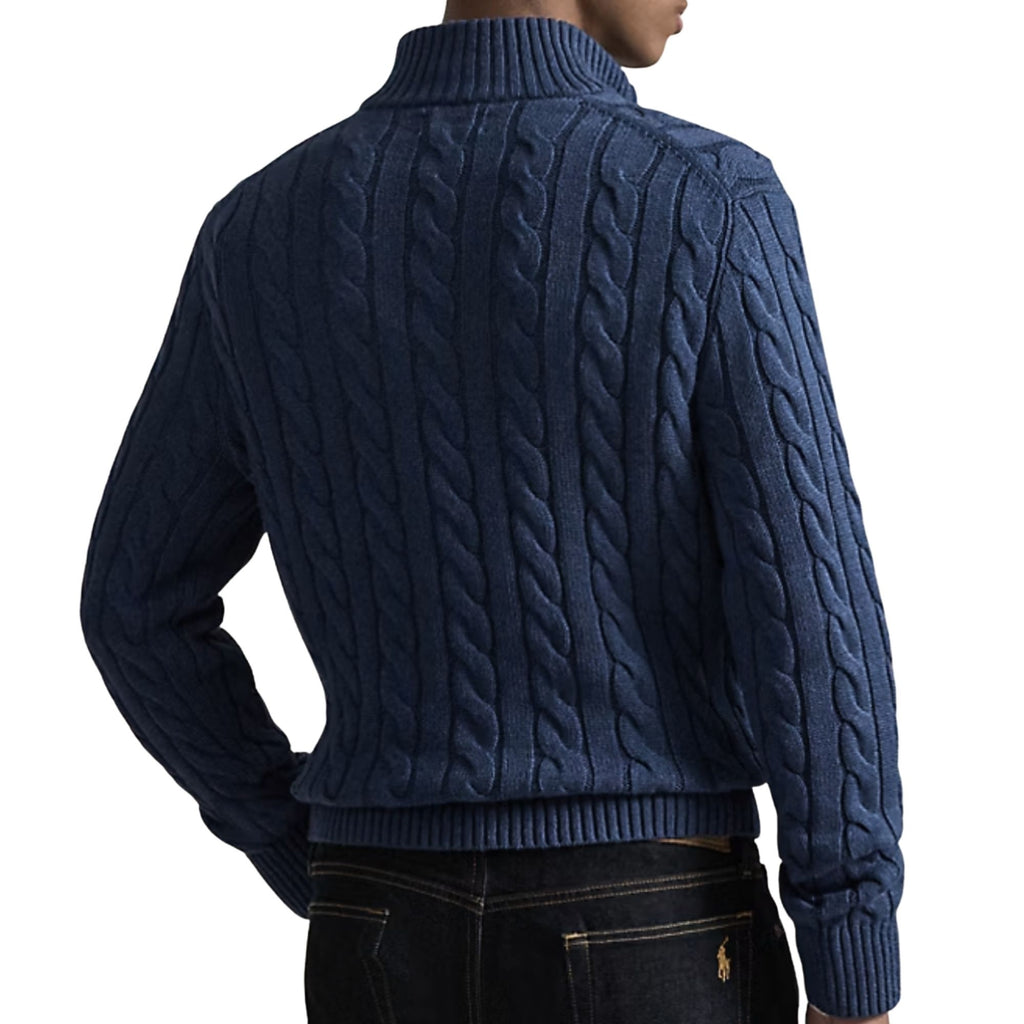 Polo Ralph Lauren Cable-Knit Quarter-Zip Jumper - Blue