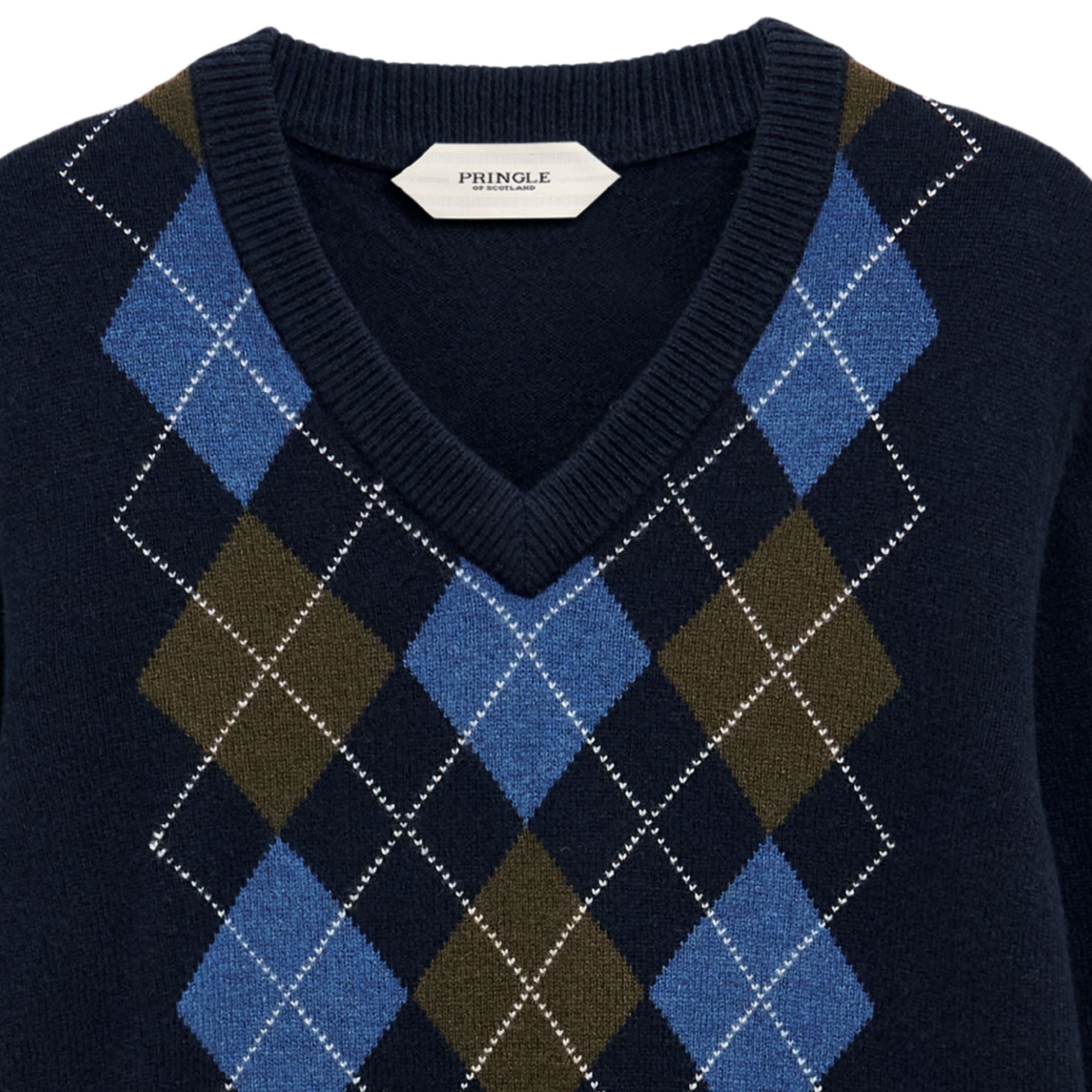 Argyle Jumper - Navy