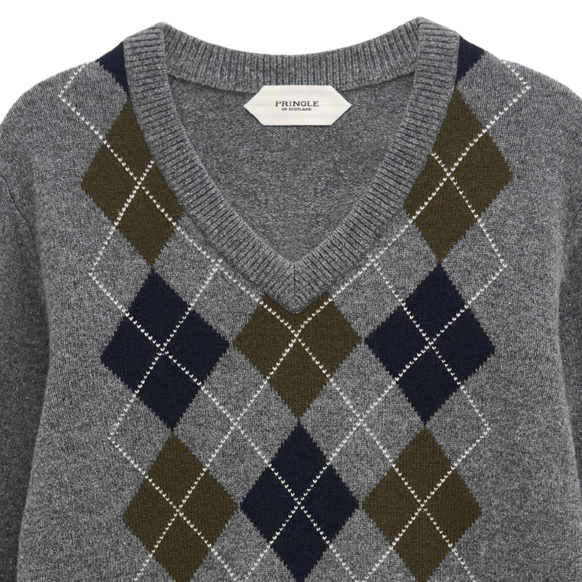 Argyle Jumper - Grey