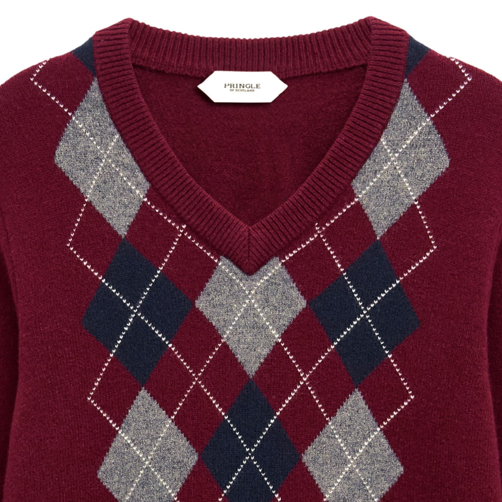 Pringle of Scotland Argyle Jumper - Burgundy