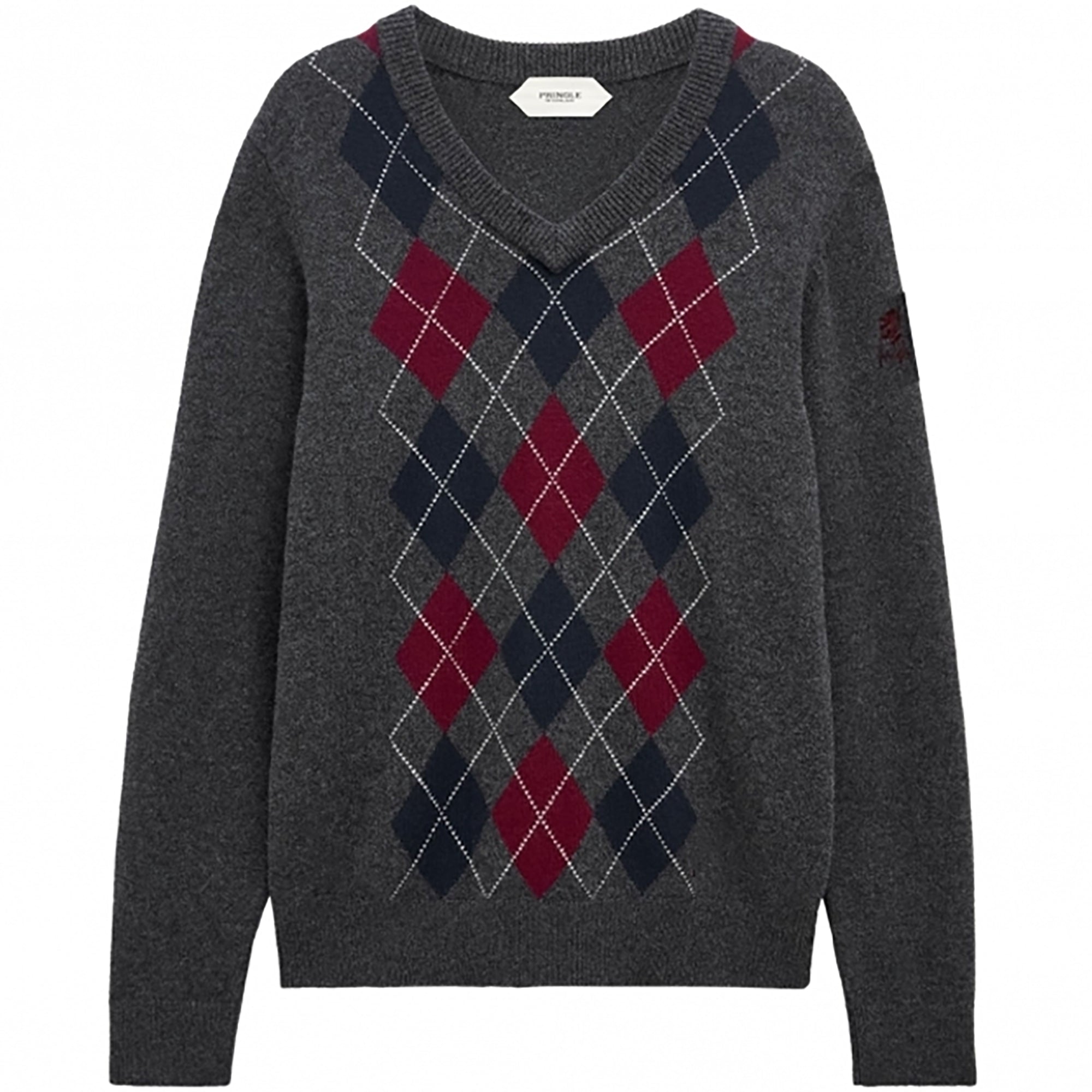Argyle Jumper - Charcoal