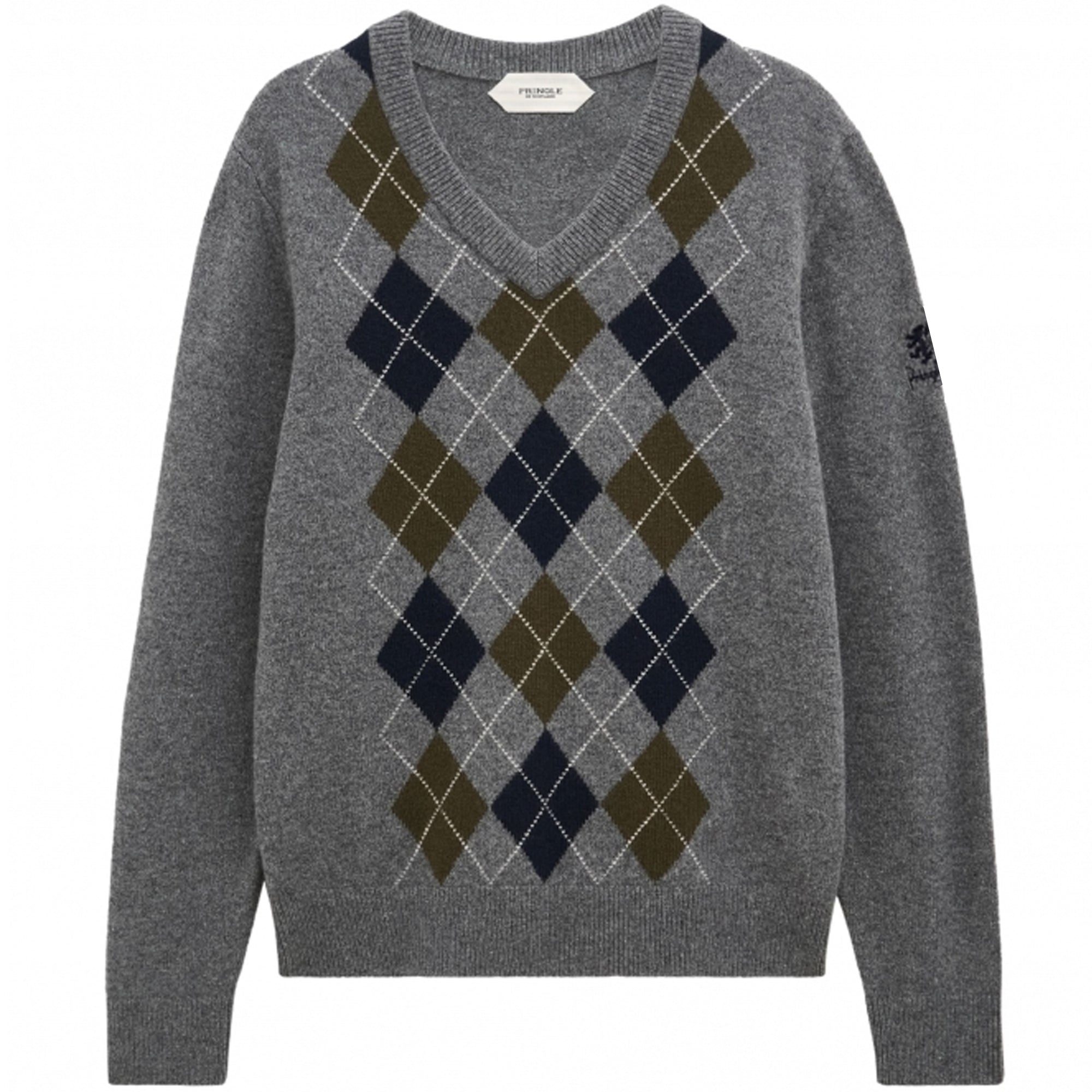Argyle Jumper - Grey