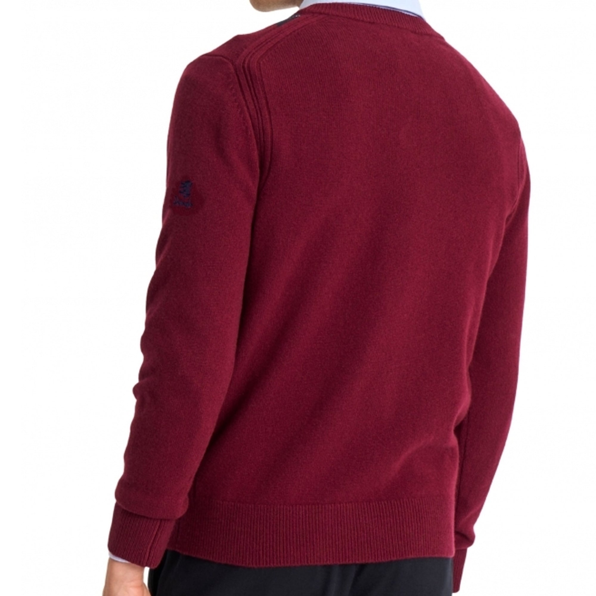 Argyle Jumper - Burgundy