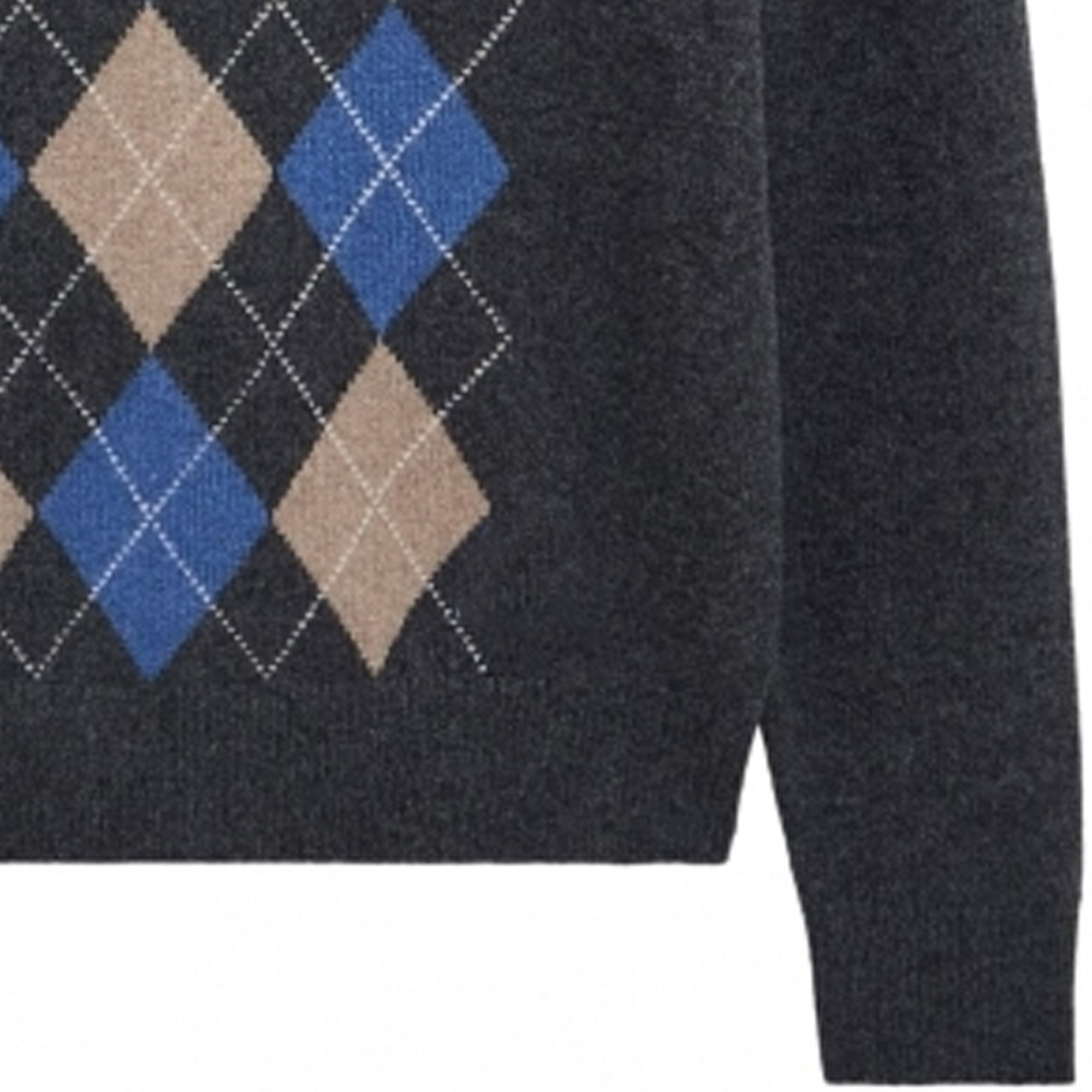 Argyle Jumper - Charcoal