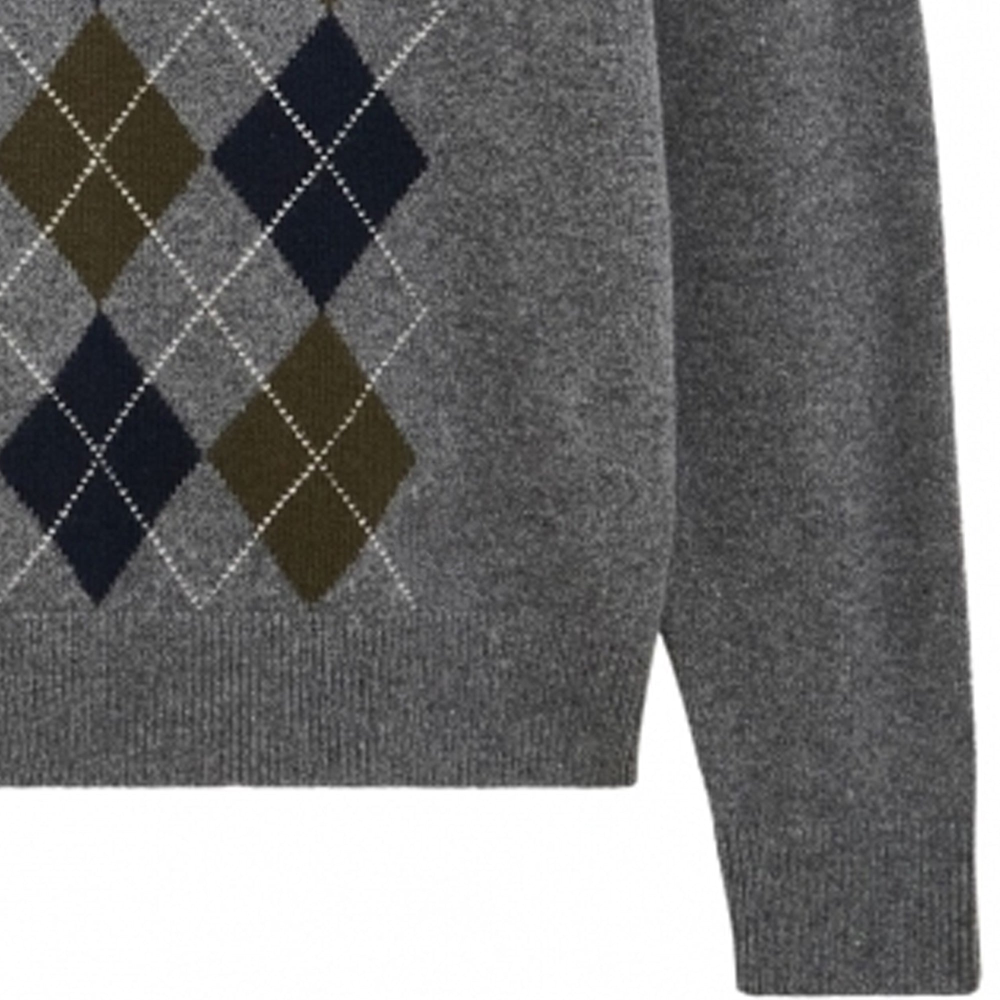 Argyle Jumper - Grey