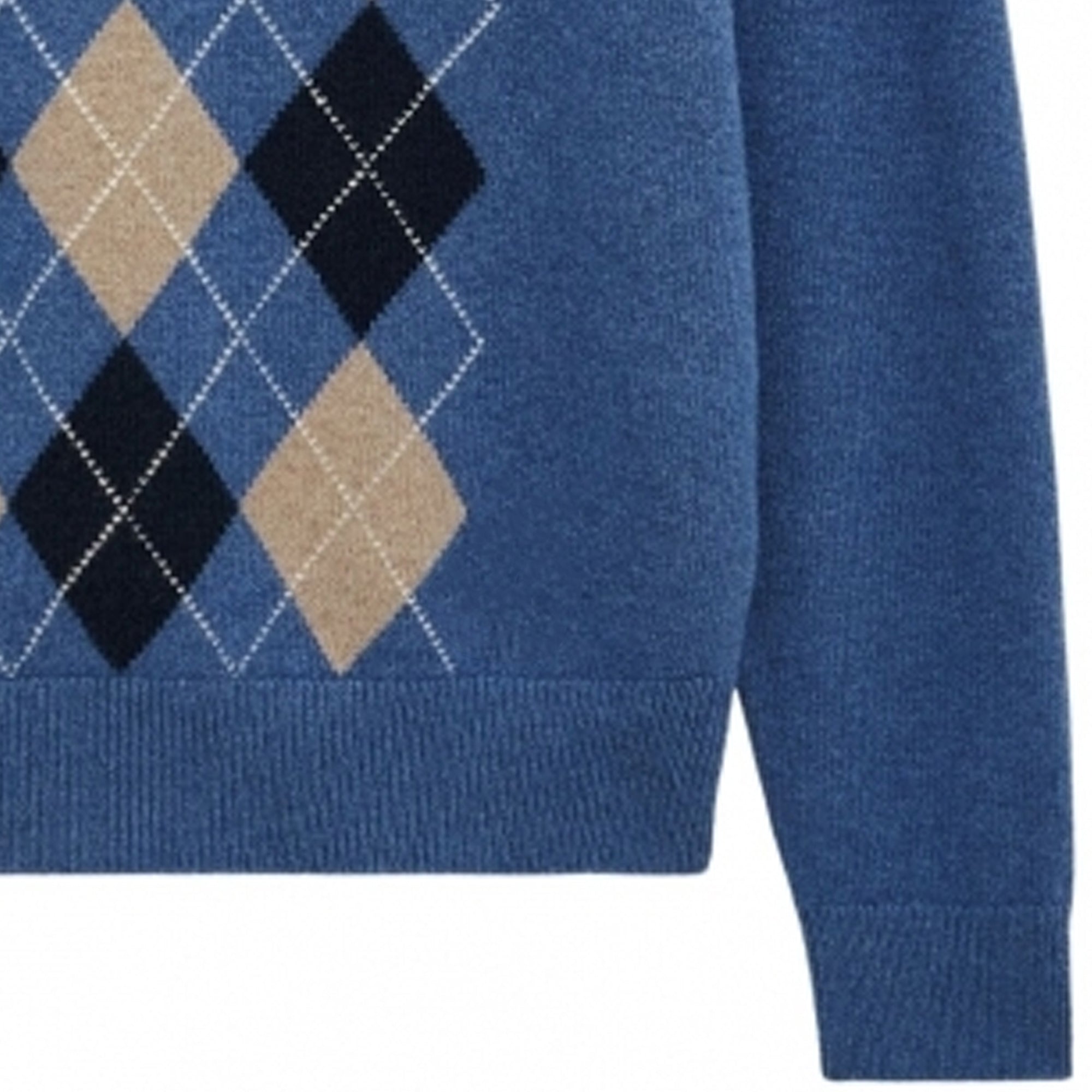 Argyle Jumper - Blue