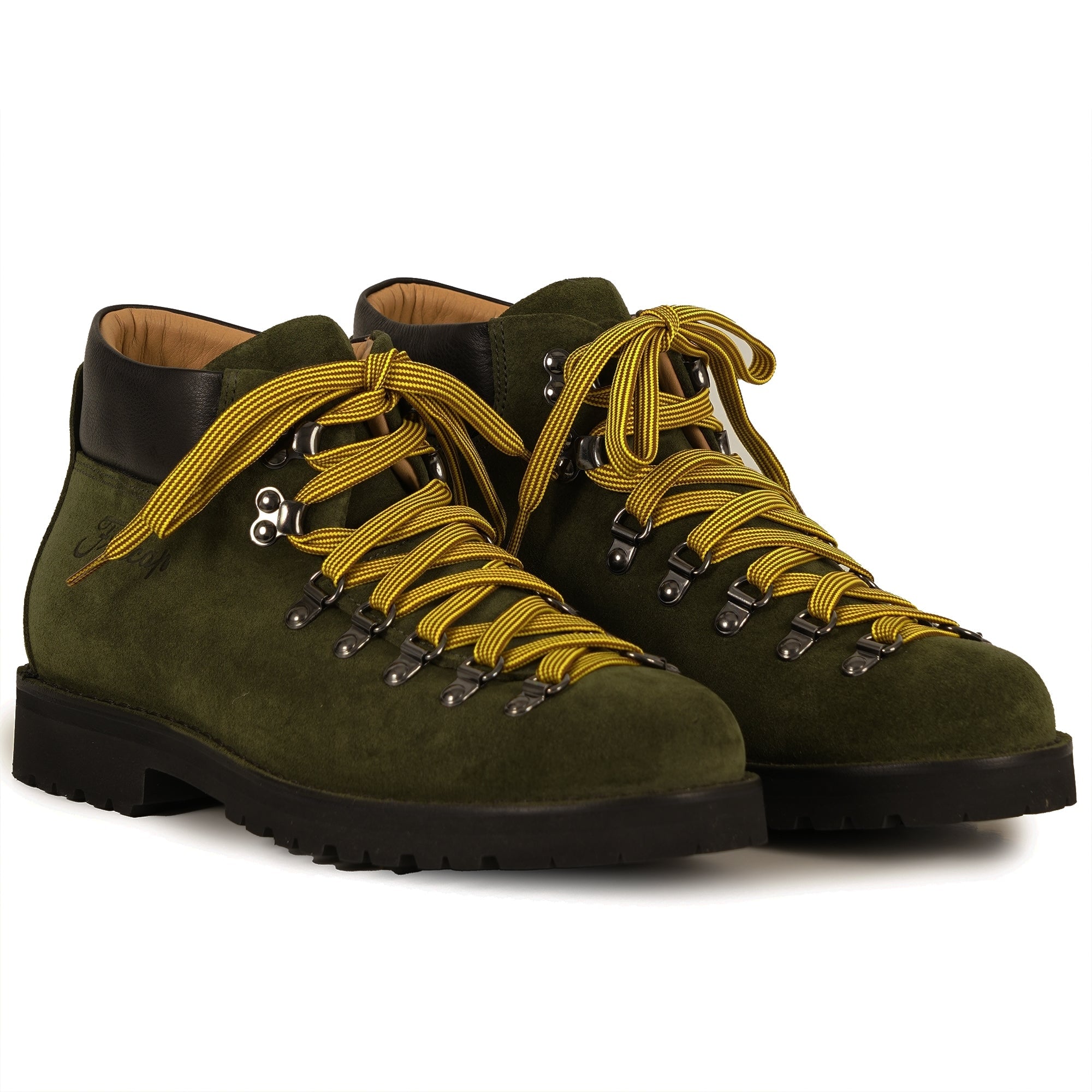 Fracap M128 Suede Boots - Green/Black