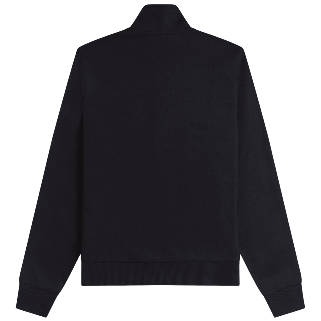 Knitted Front Track Jacket - Black