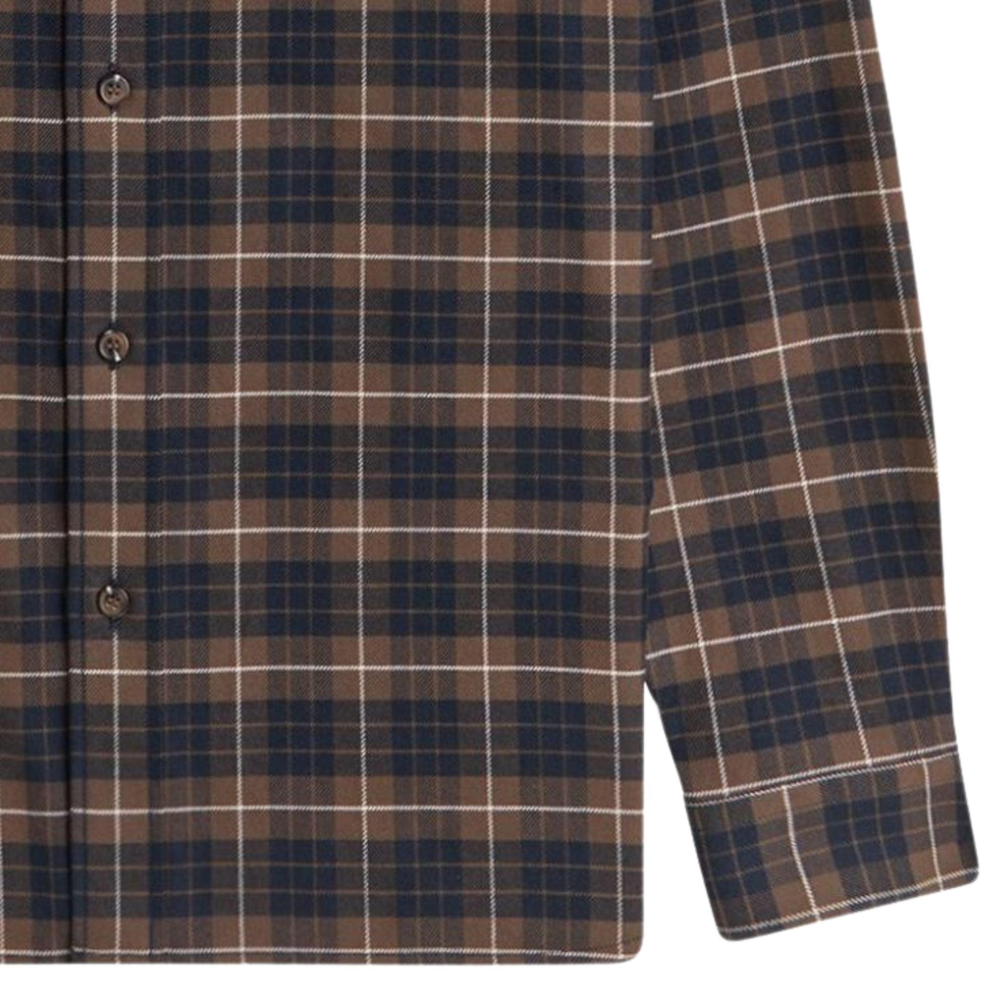 Brushed Twill Tartan Shirt - Tobacco