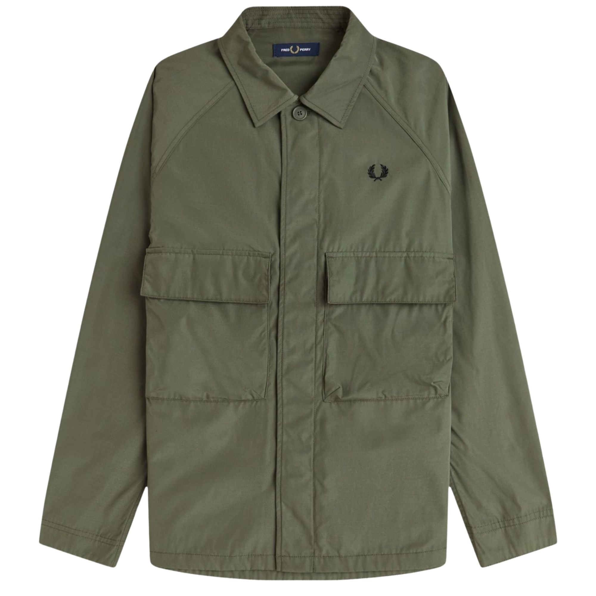 Fred Perry Raglan Utility Overshirt - Green