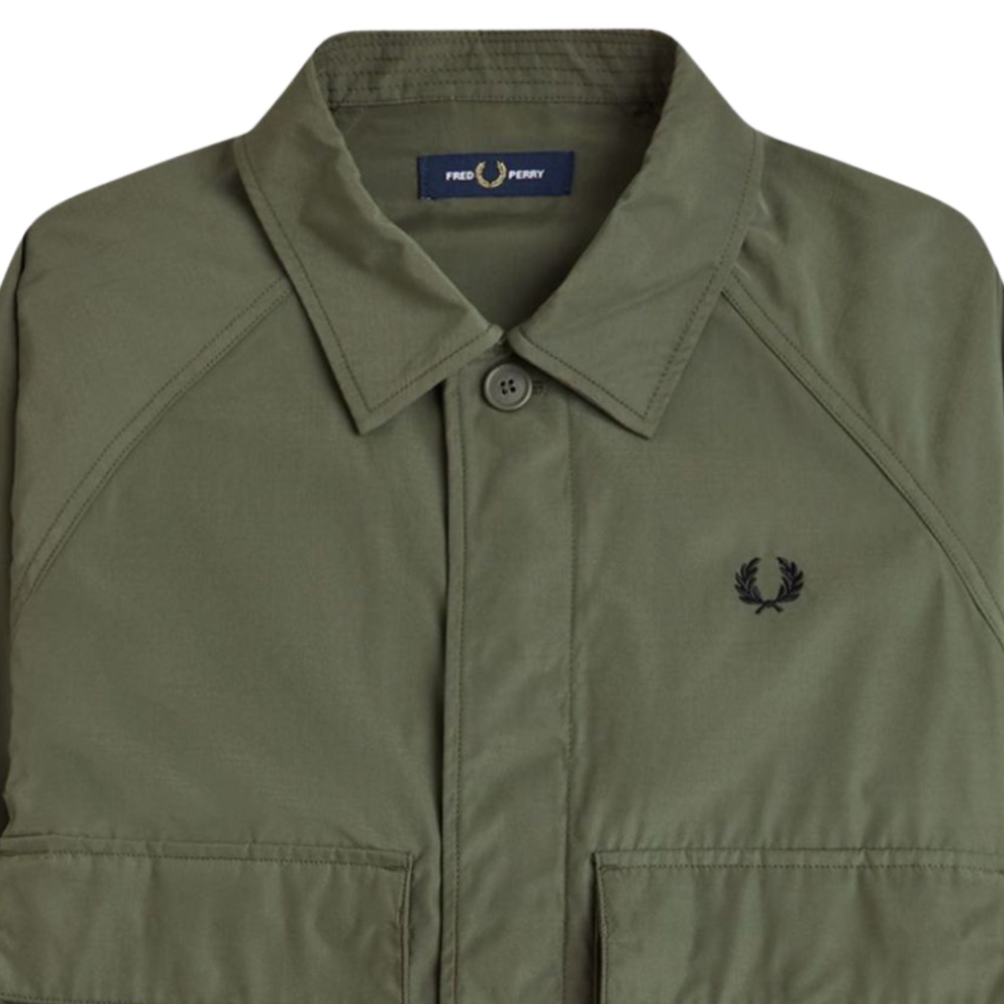 Fred Perry Raglan Utility Overshirt - Green