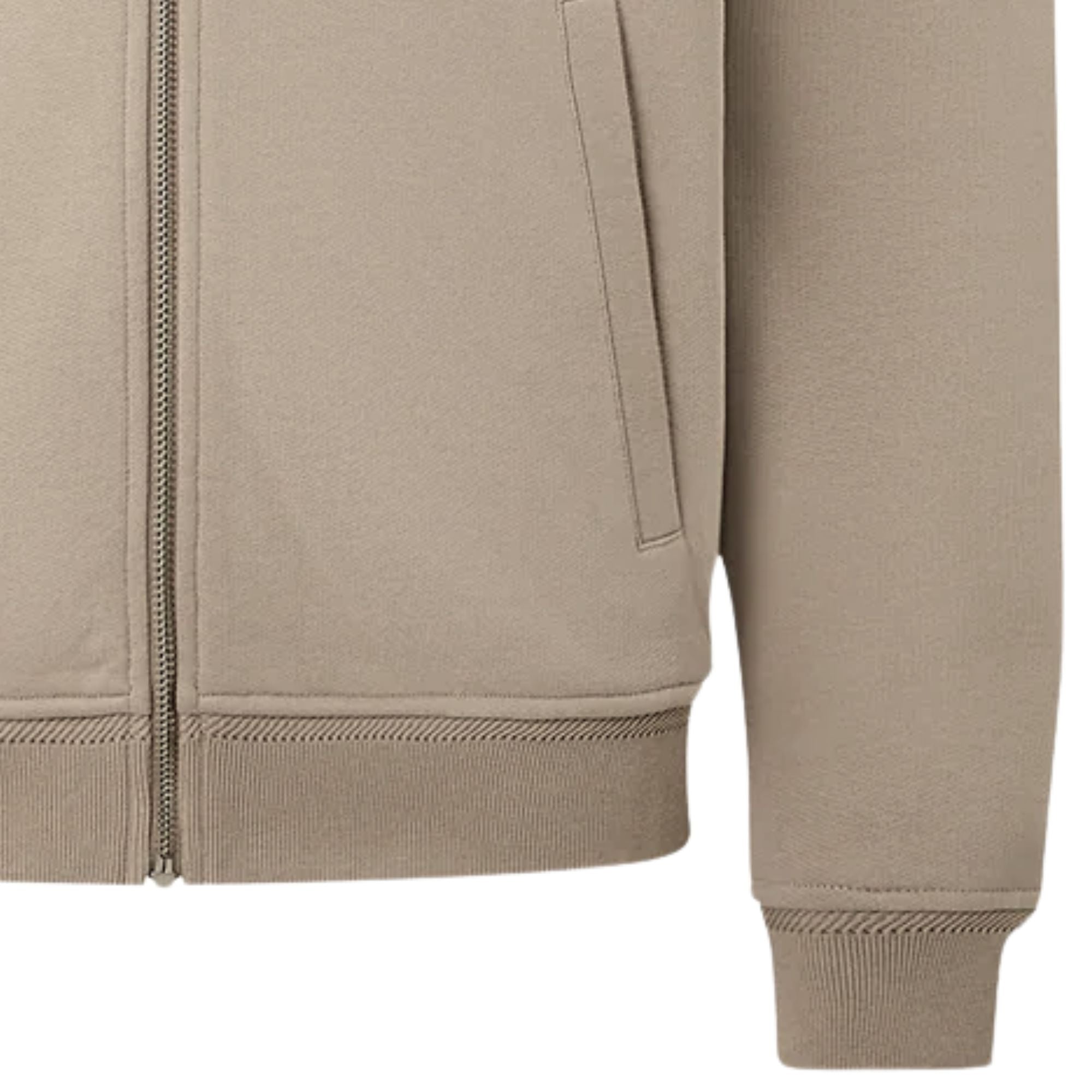 Full Zip Sweatshirt - Dark Sand