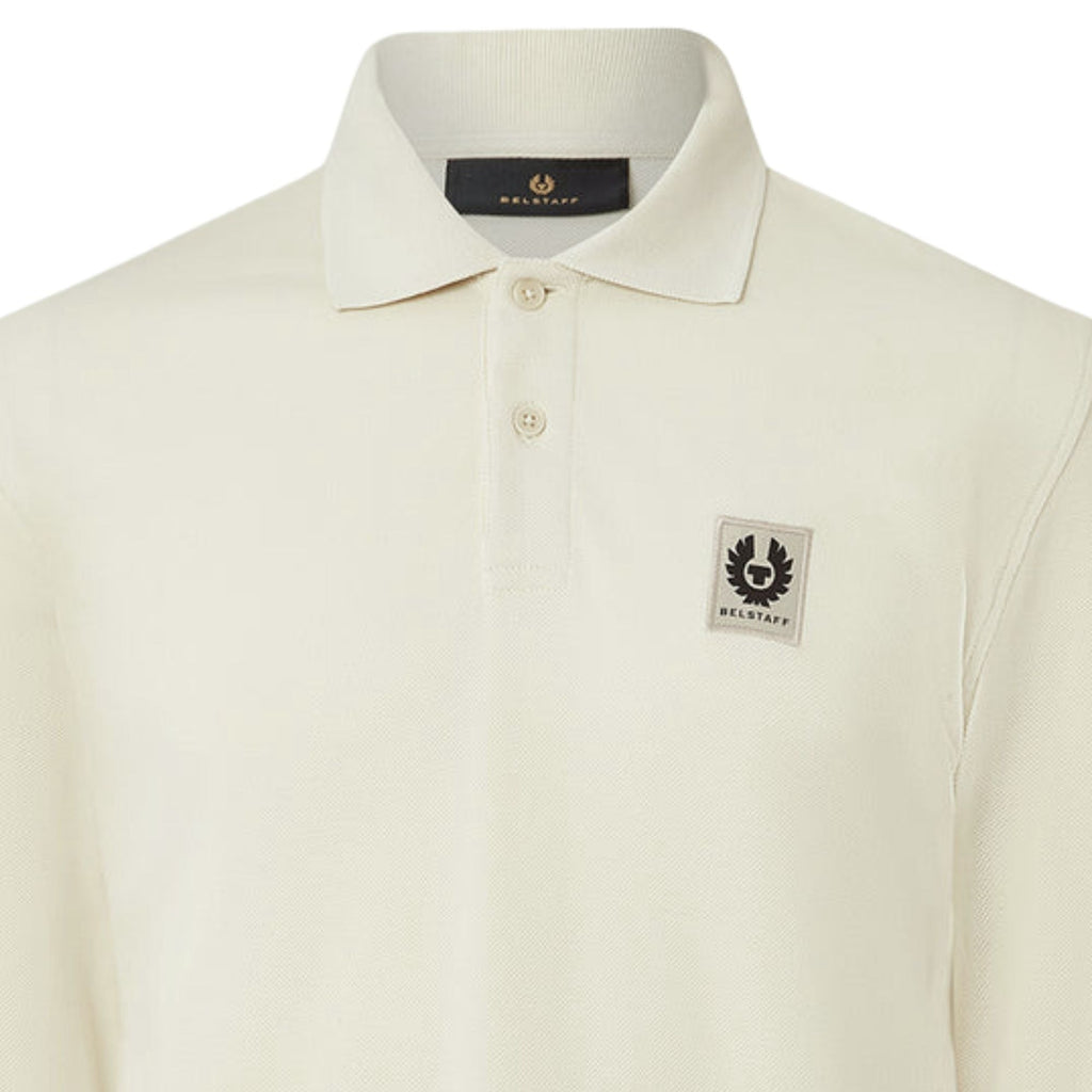 Belstaff Long Sleeve Polo Shirt - Silver Birch