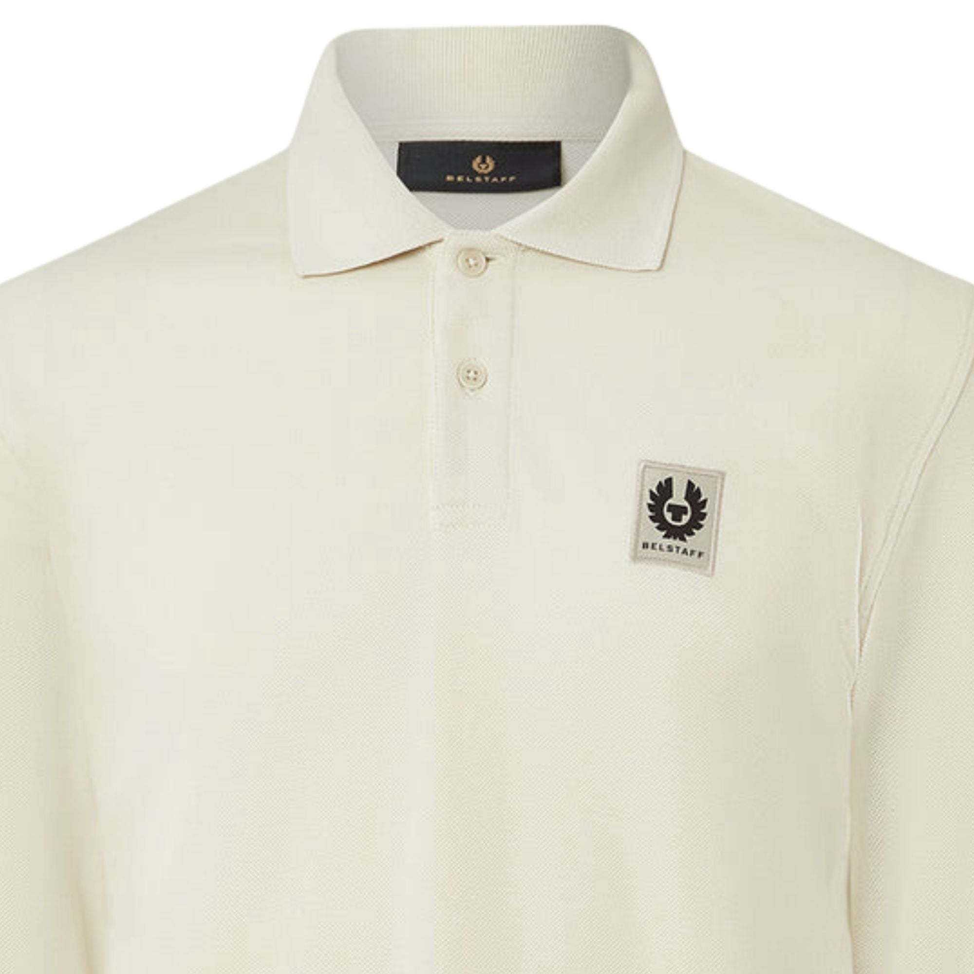Belstaff Long Sleeve Polo Shirt - Silver Birch