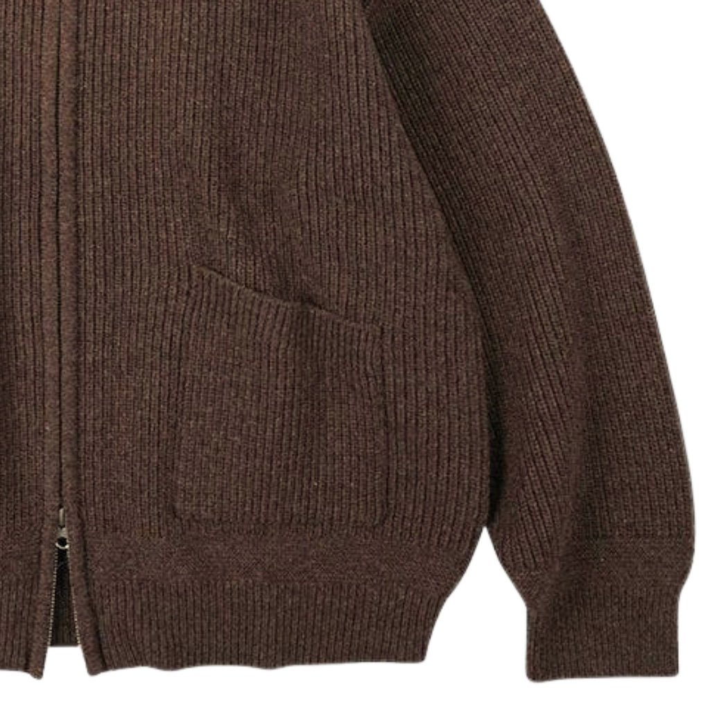 FrizmWORKS Wool Deck Zip Up Cardigan - Choco Brown