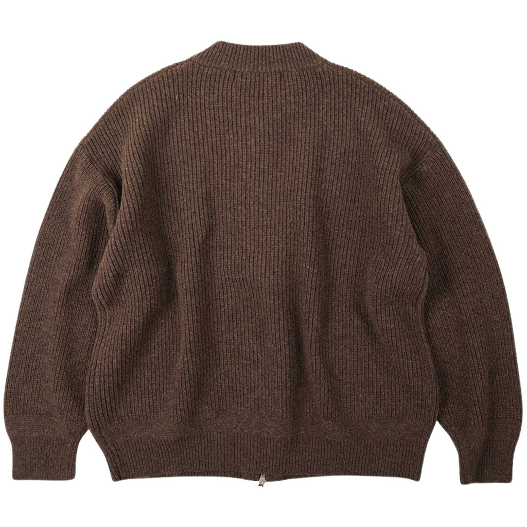 FrizmWORKS Wool Deck Zip Up Cardigan - Choco Brown