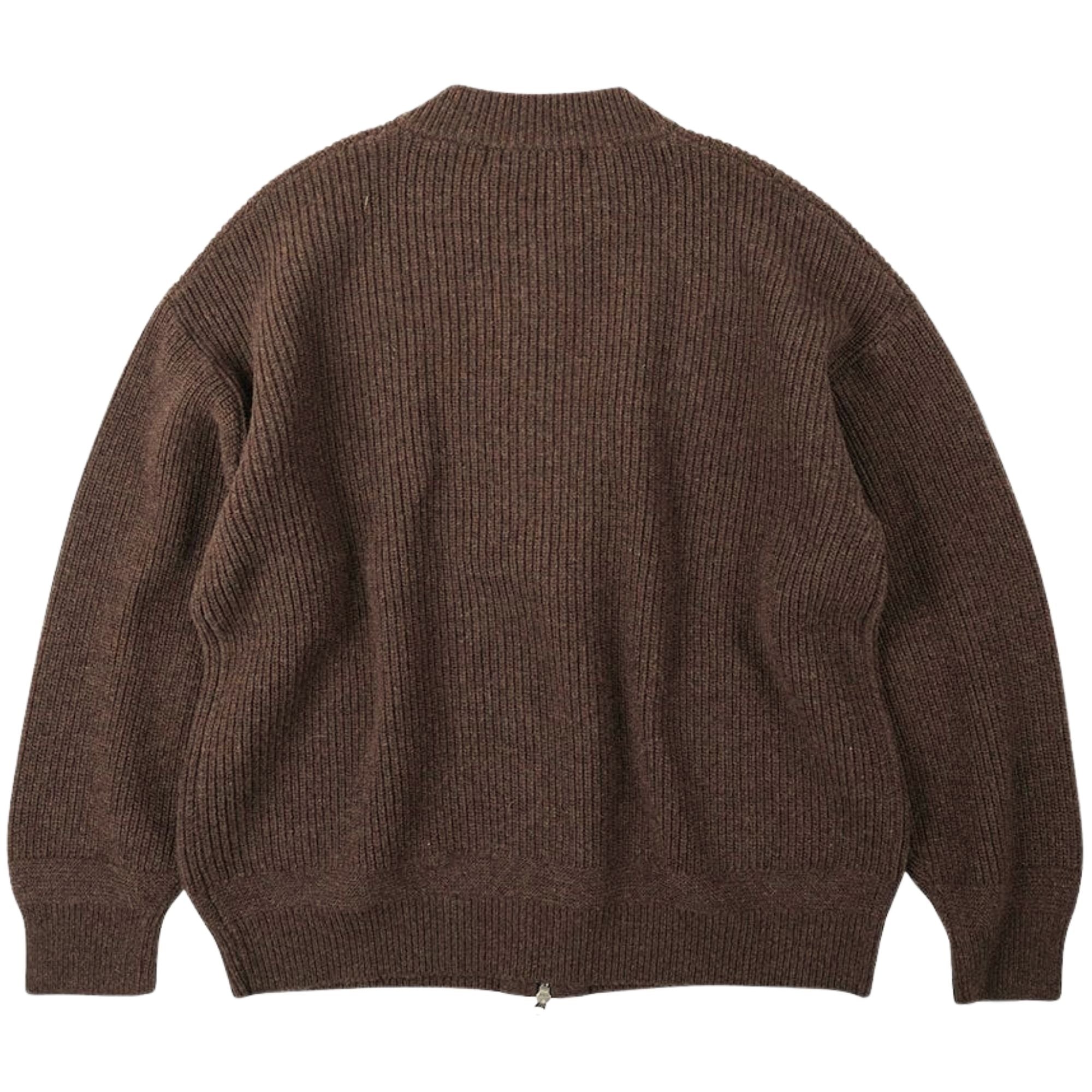 FrizmWORKS Wool Deck Zip Up Cardigan - Choco Brown