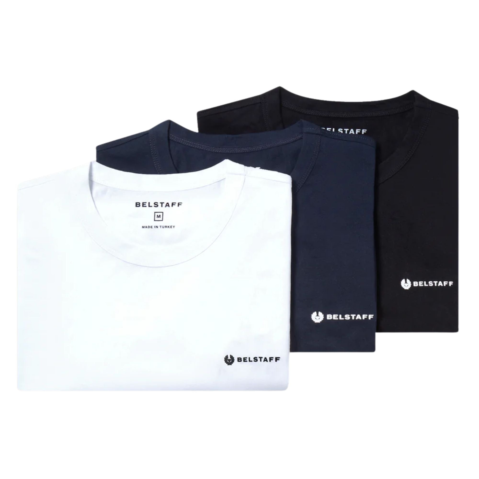 3 Pack T-Shirts - Black/White/Dark Ink