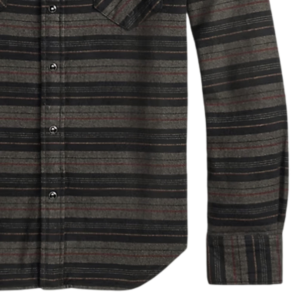 RRL by Ralph Lauren Slim Fit Plaid Twill Western Shirt - Navy