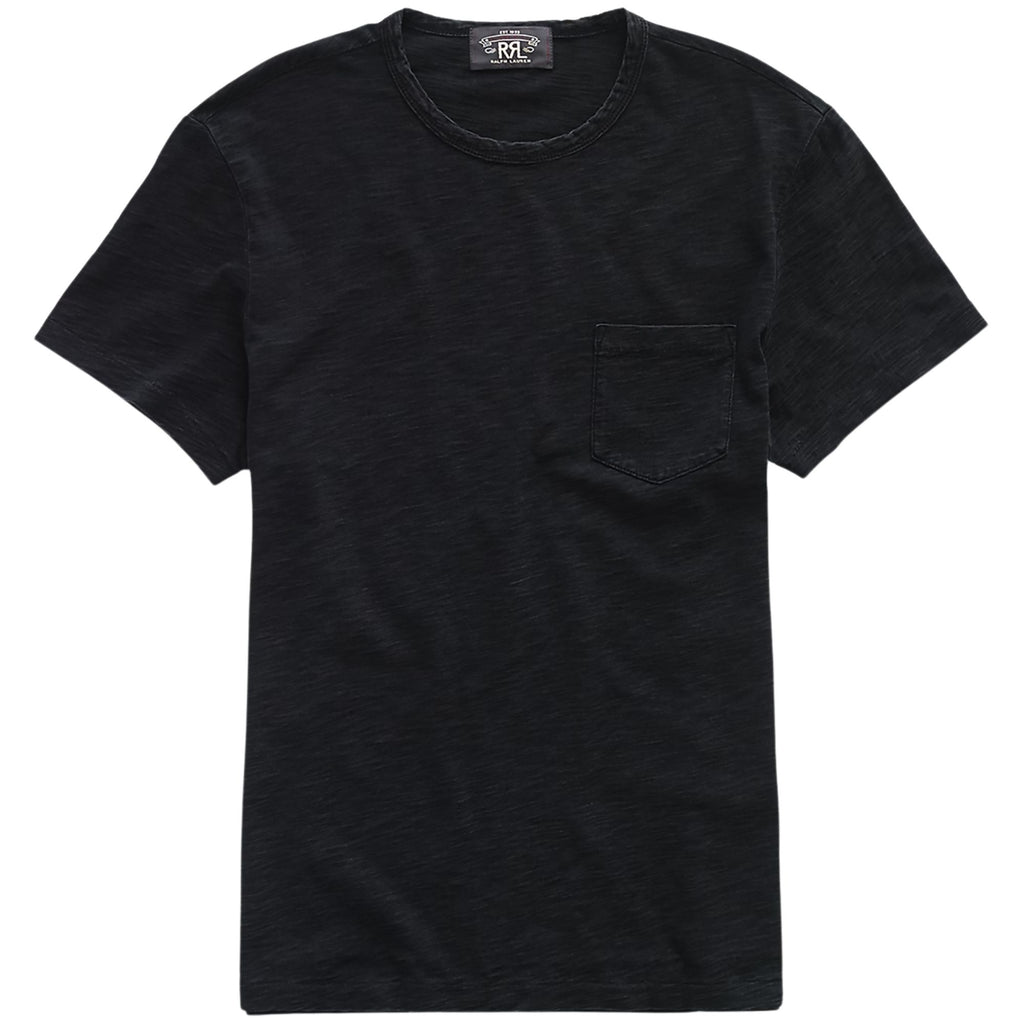 RRL by Ralph Lauren Indigo Jersey Pocket T-Shirt - Black Indigo