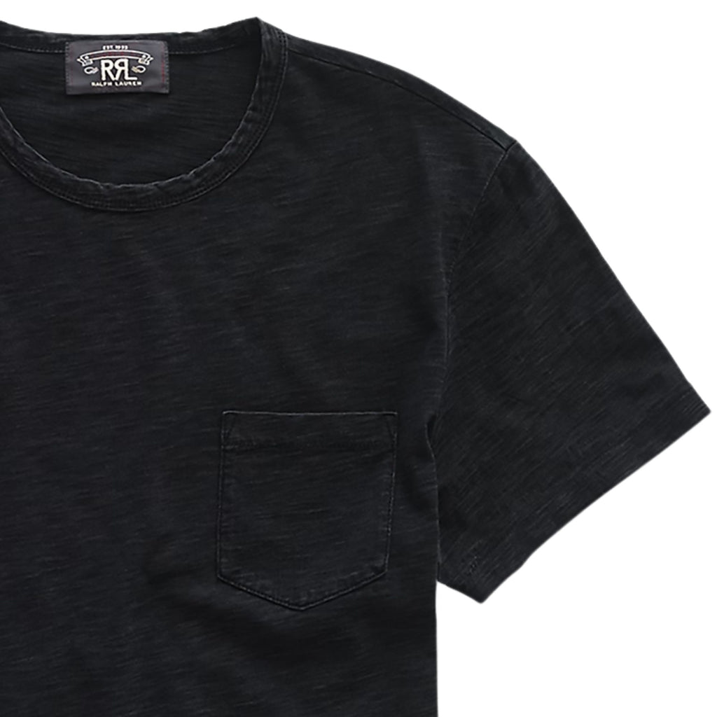 RRL by Ralph Lauren Indigo Jersey Pocket T-Shirt - Black Indigo