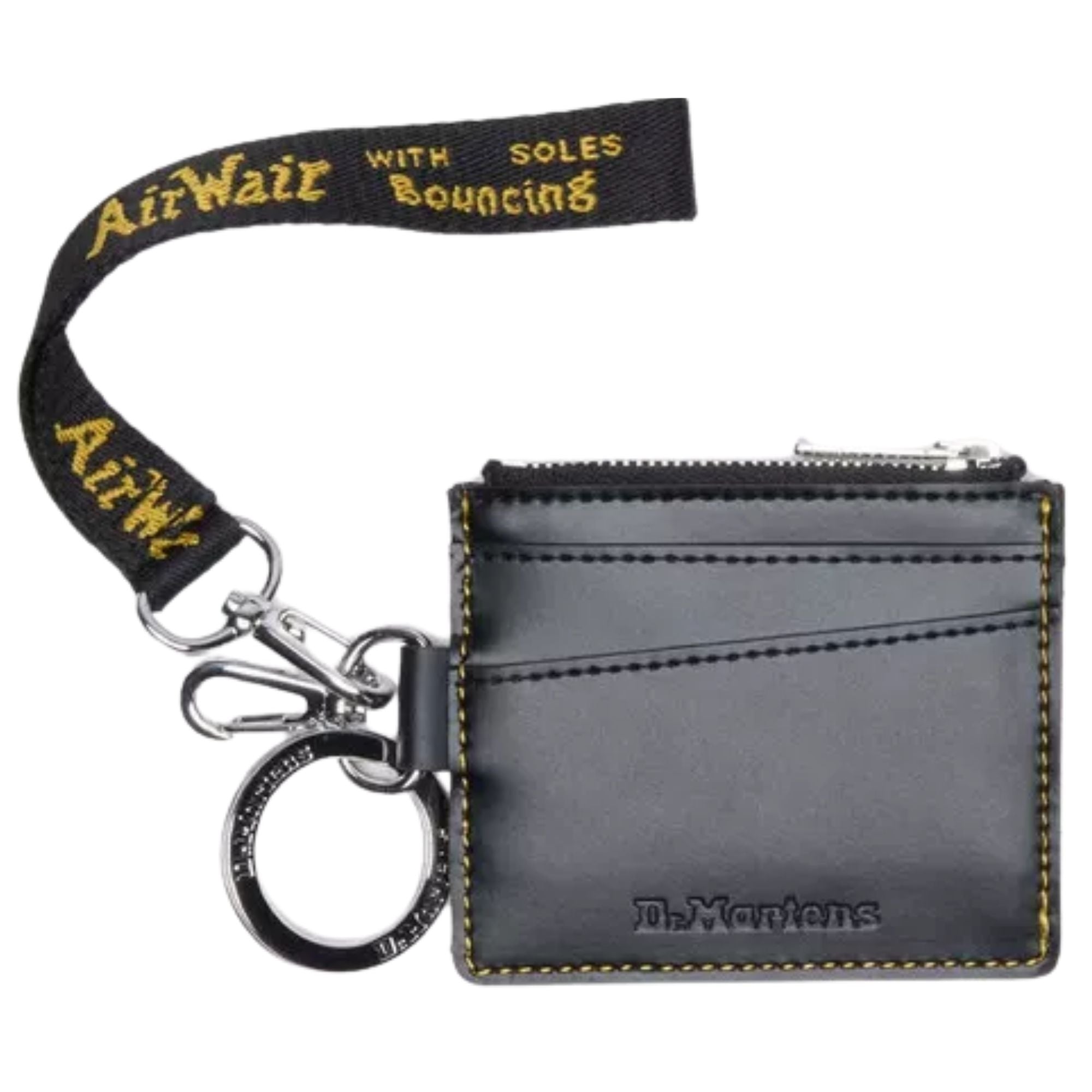 Dr. Martens Kiev Leather Cardholder Keyring - Black