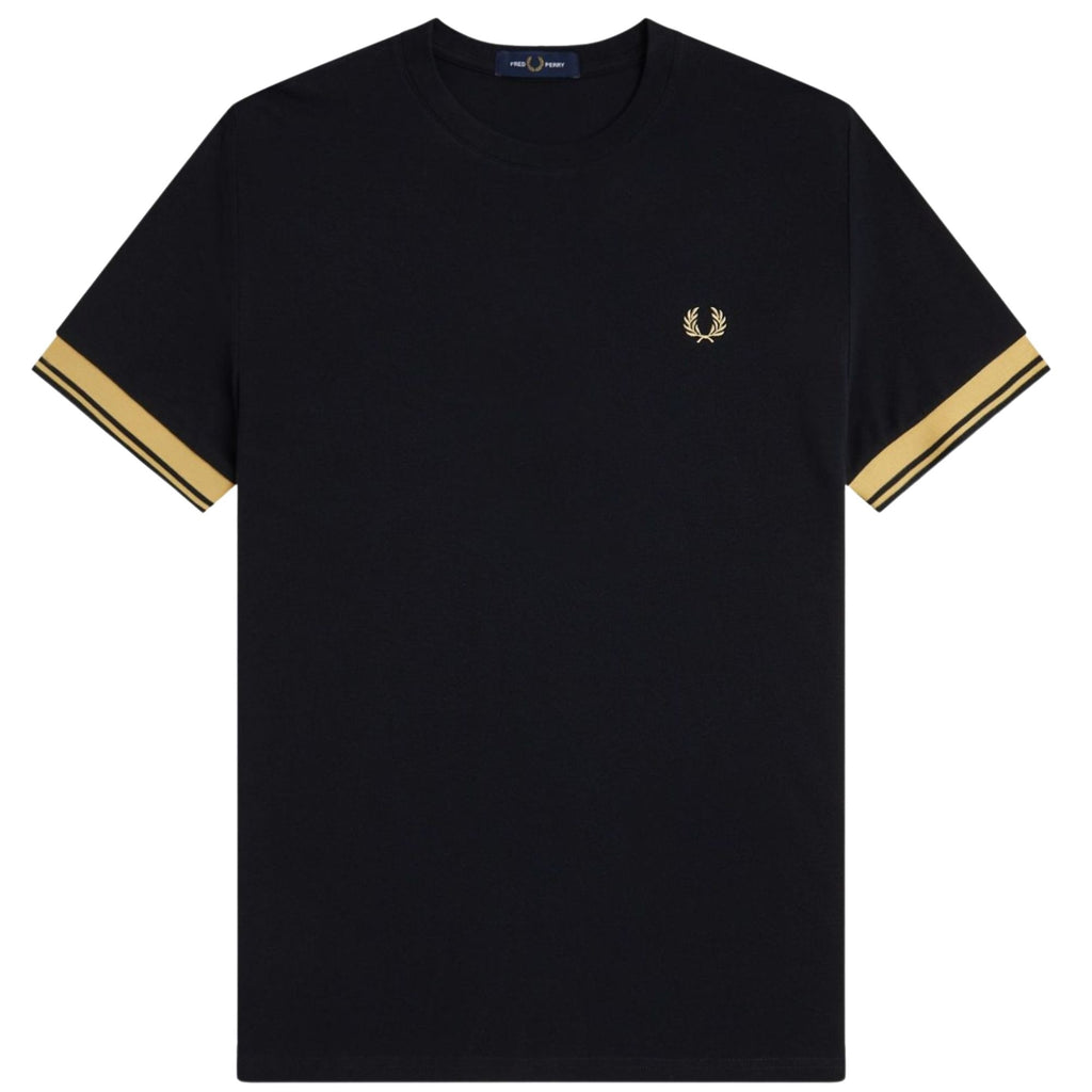 Fred Perry Twin Tipped Cuff T-Shirt - Black/Champ