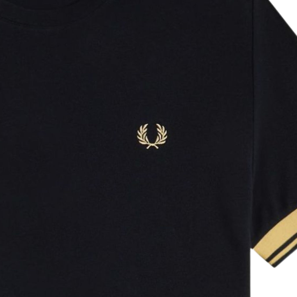 Fred Perry Twin Tipped Cuff T-Shirt - Black/Champ
