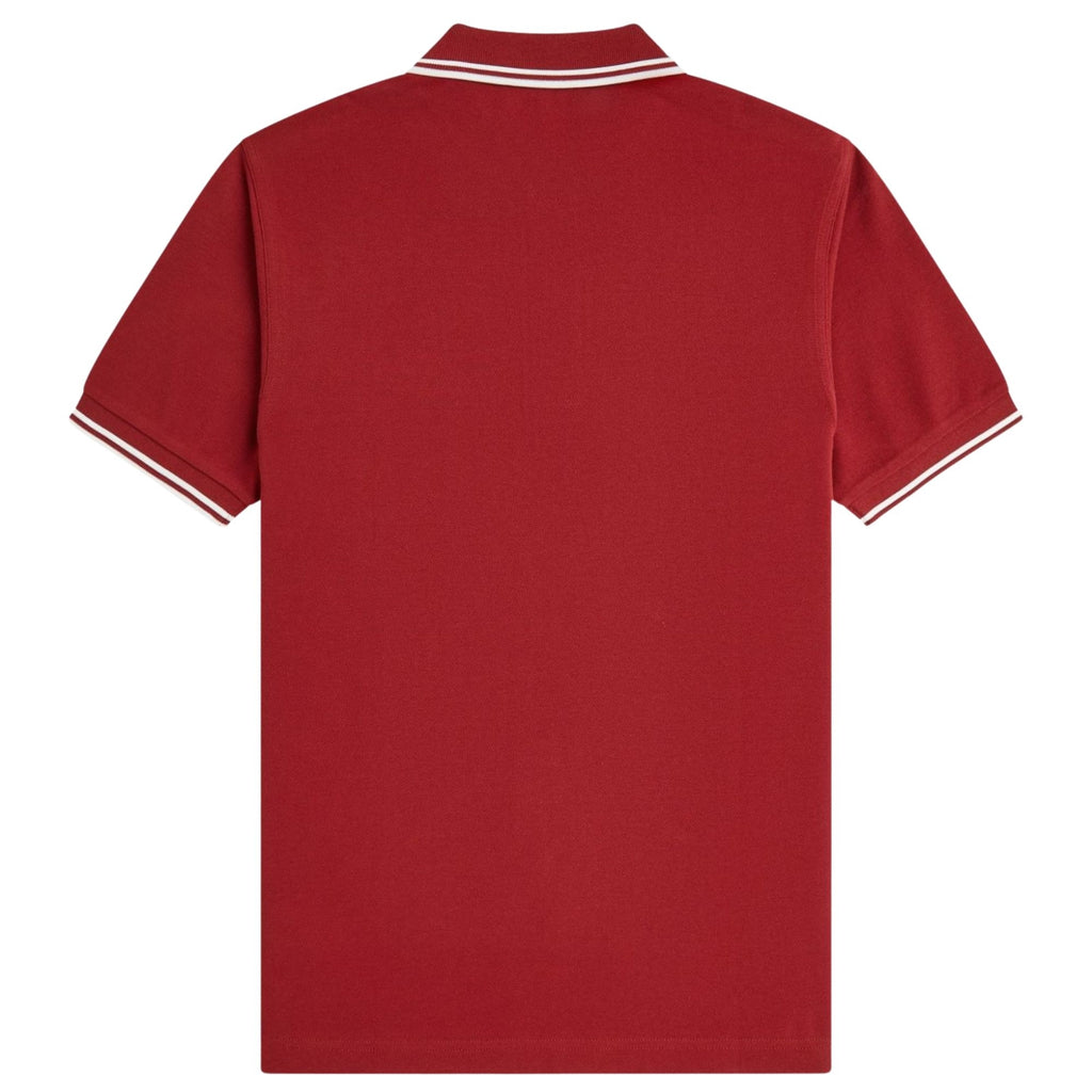 Fred Perry M3600 Twin Tipped Polo Shirt - Burnt Red