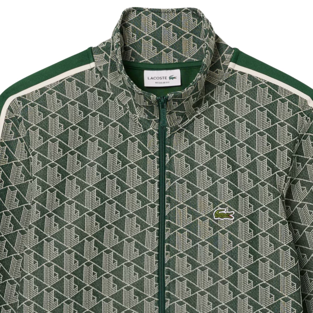 Lacoste Paris Zip-Up Jacquard Track Jacket - Green
