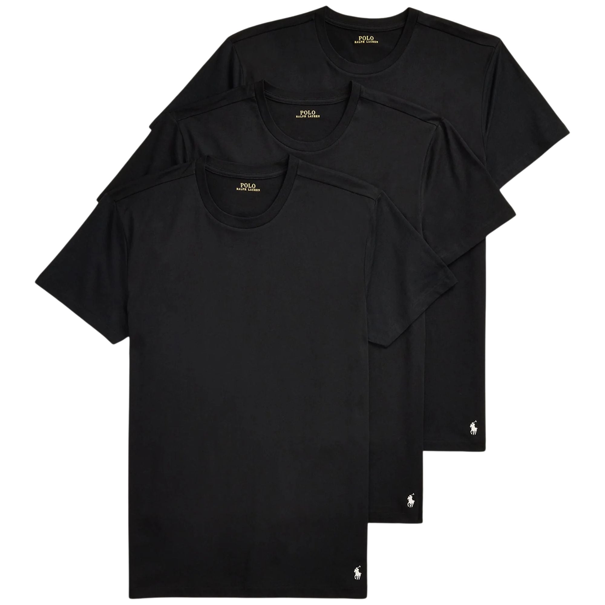 Polo Ralph Lauren Crewneck 3-Pack T-Shirts - Black
