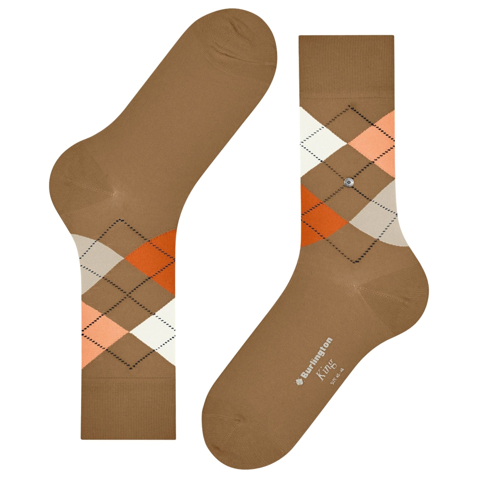 Burlington Socks King Socks - Tan Mix