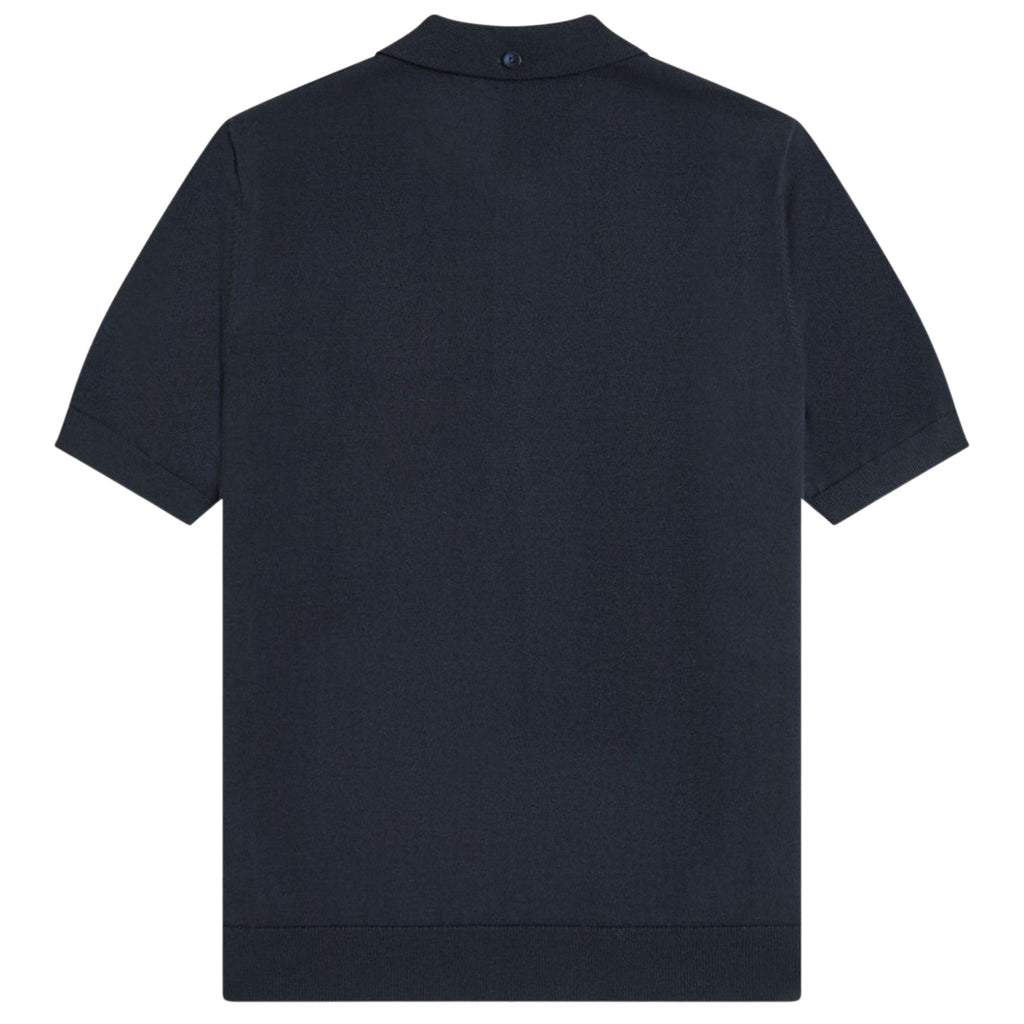 Fred Perry Cable Knitted Shirt - Navy