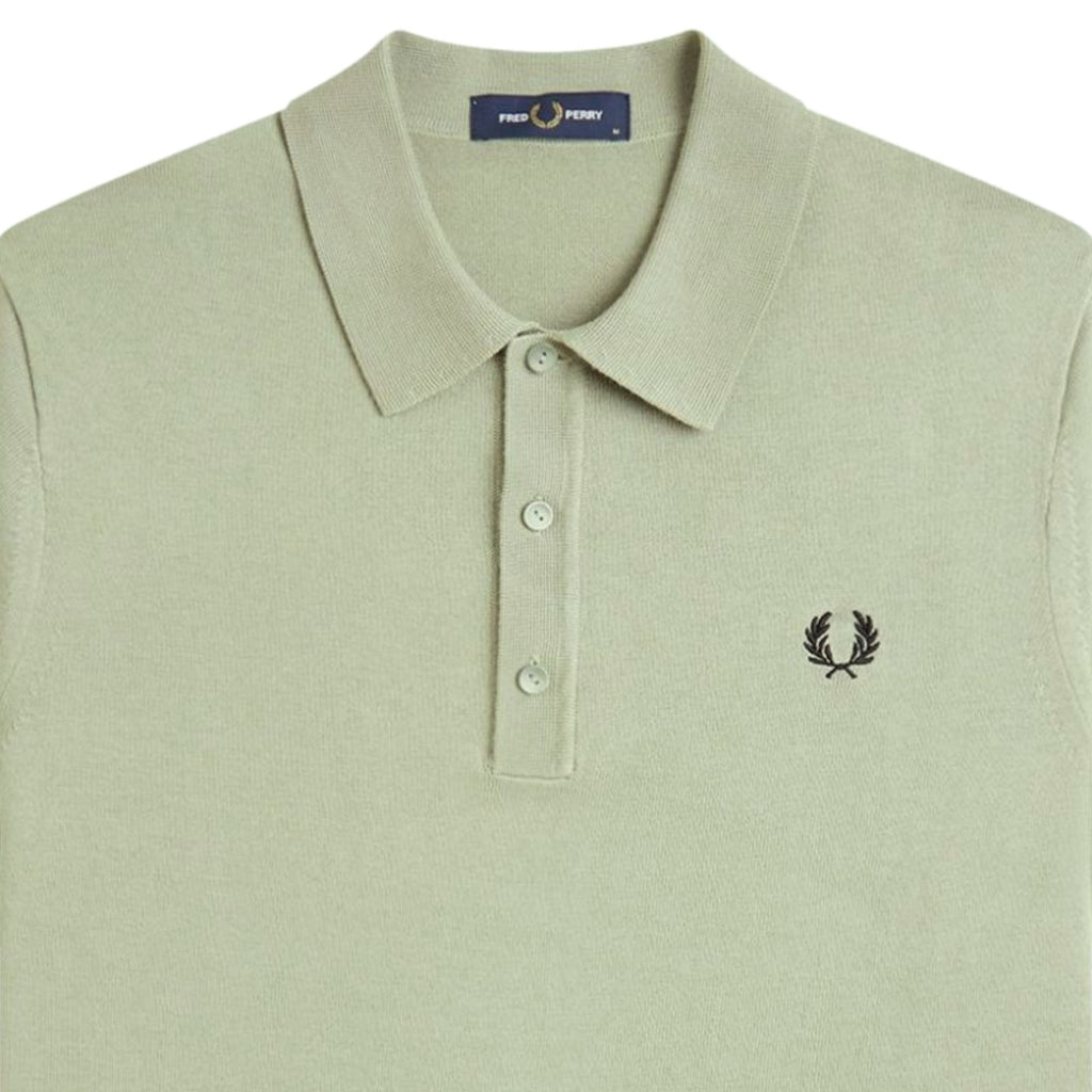 Fred Perry Knitted Shirt - Seagrass