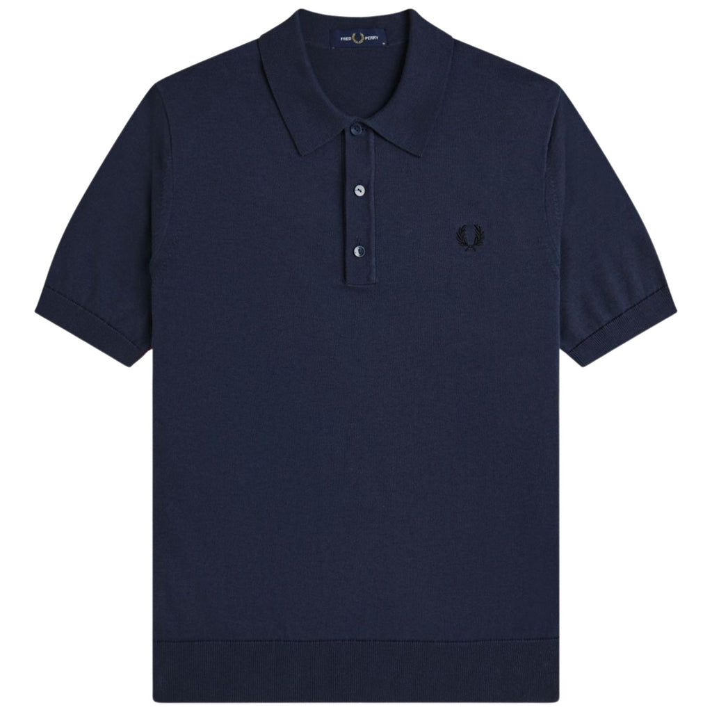 Fred Perry Knitted Shirt - Dark Airforce
