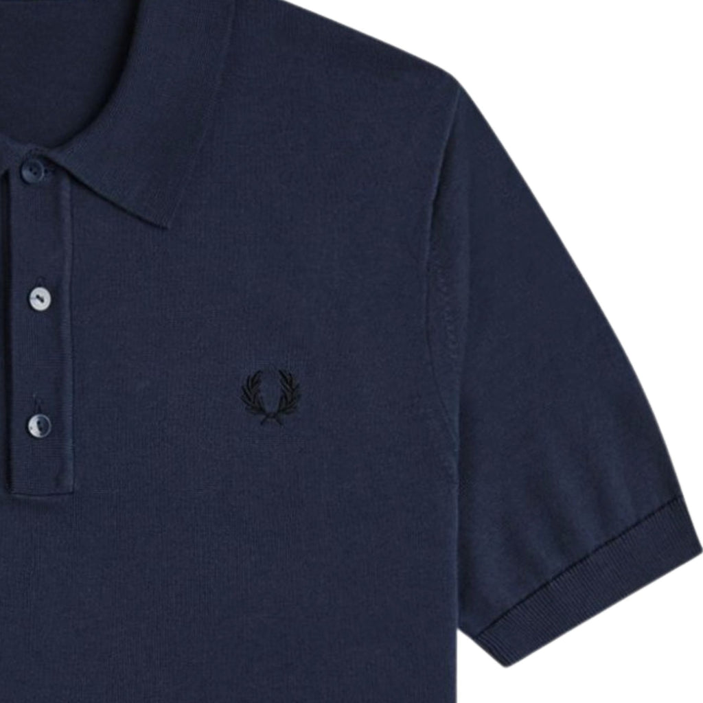 Fred Perry Knitted Shirt - Dark Airforce