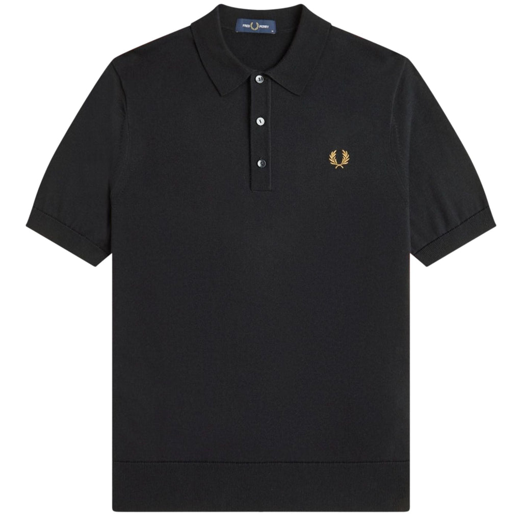 Fred Perry Knitted Shirt - Black