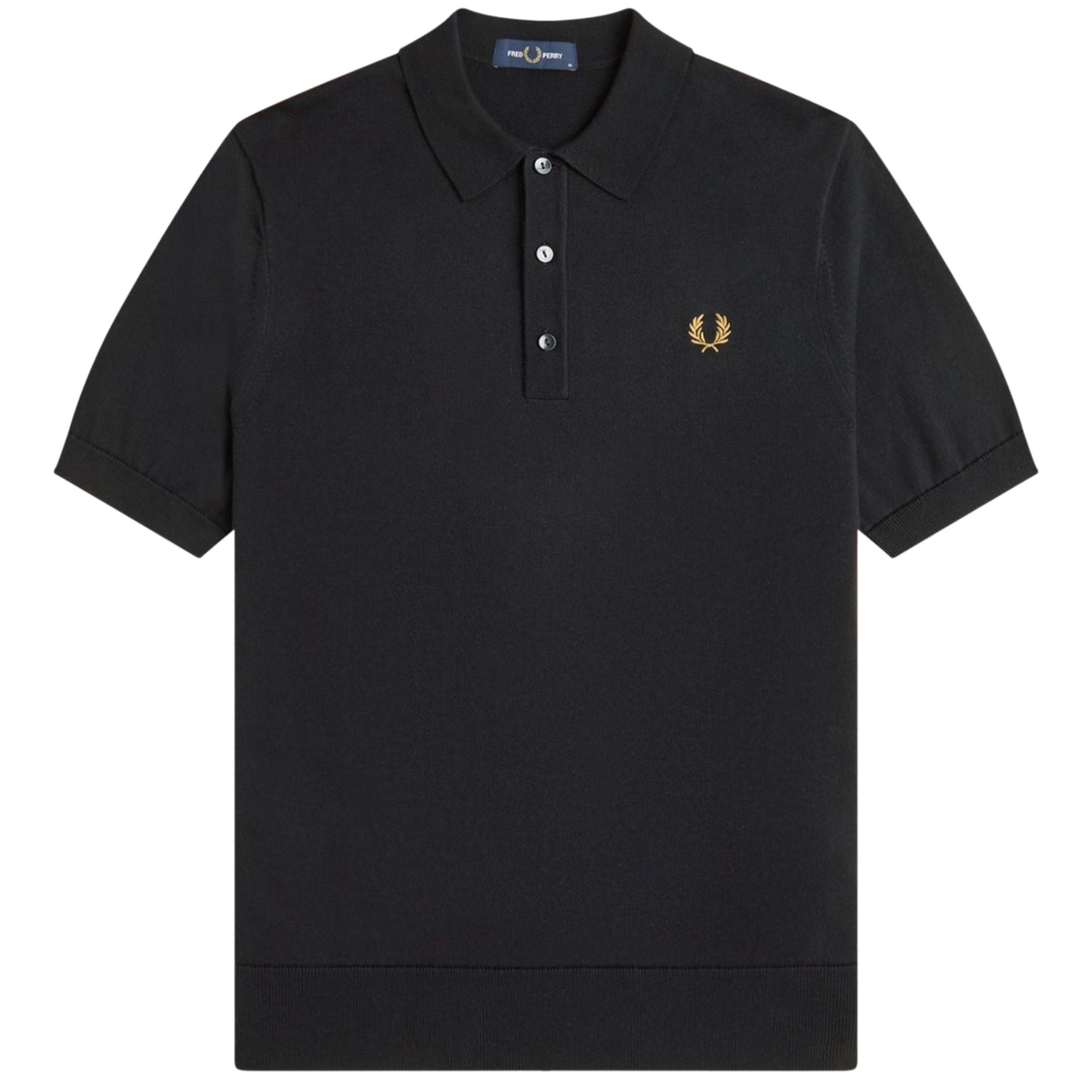 Fred Perry Knitted Shirt - Black