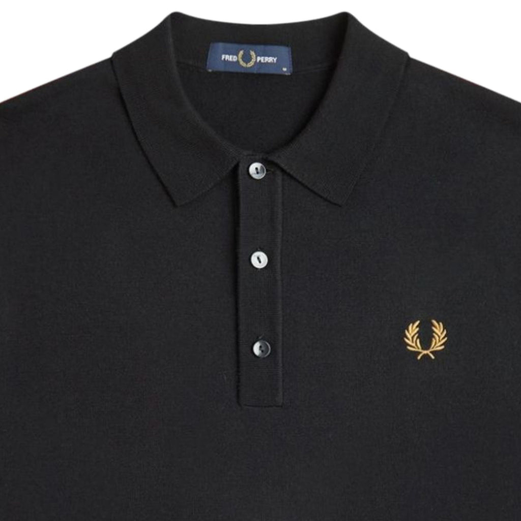 Fred Perry Knitted Shirt - Black