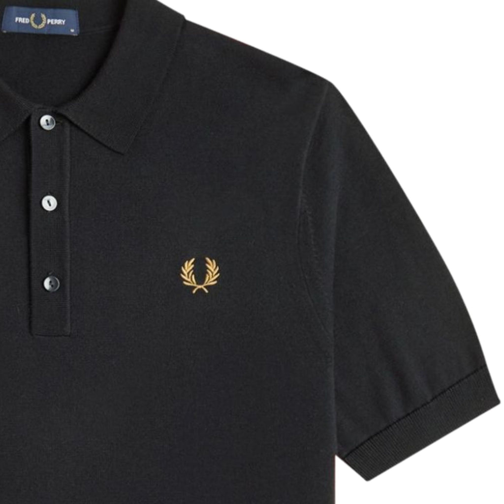 Fred Perry Knitted Shirt - Black