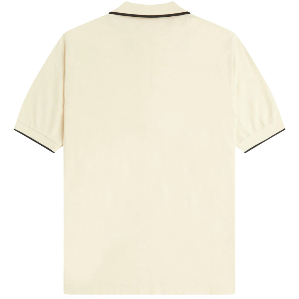 Fred Perry Crepe Pique Polo Shirt - Ecru